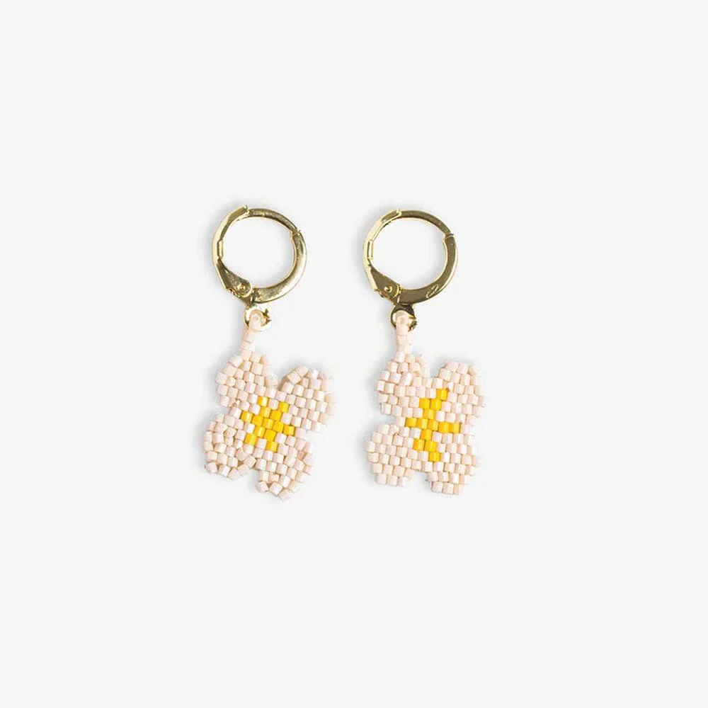 Blossom Four Petal Flower Drop Earrings - Ivory - Mitchell's Manufacturing Jewel
