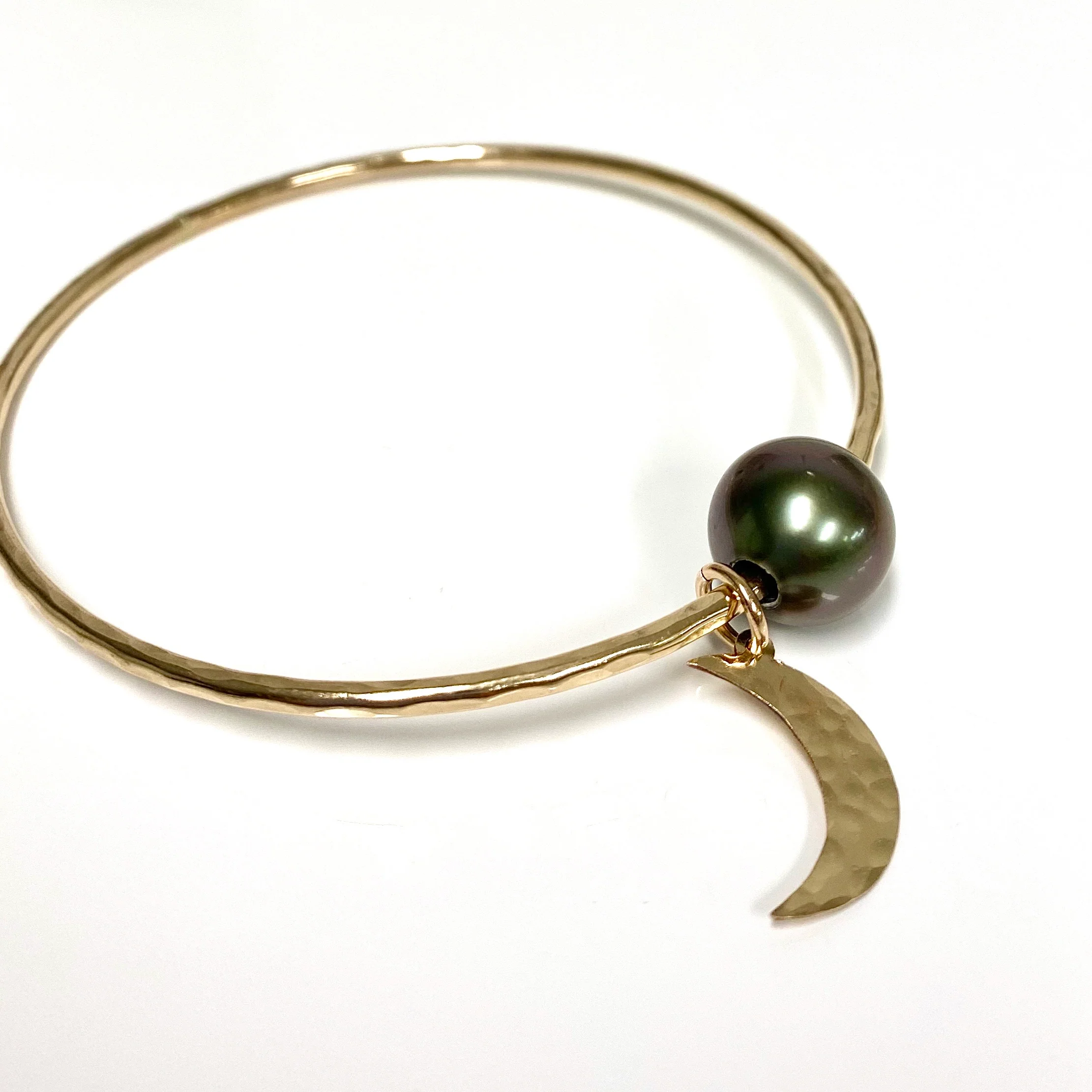 Bangle MAHINA - Tahitian pearl (B455) - Mitchell's Manufacturing Jewel