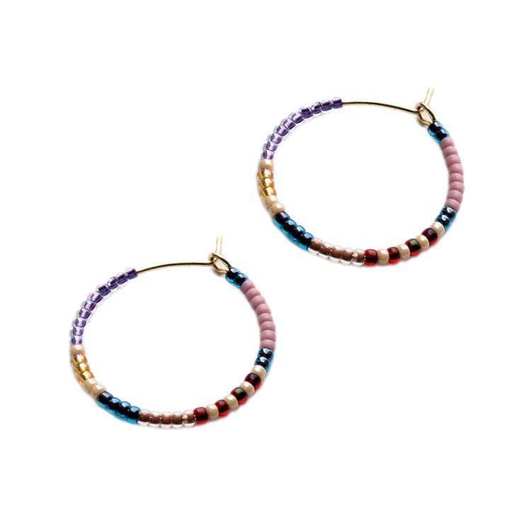 Aryna Hoops - Violet - Mitchell's Manufacturing Jewel
