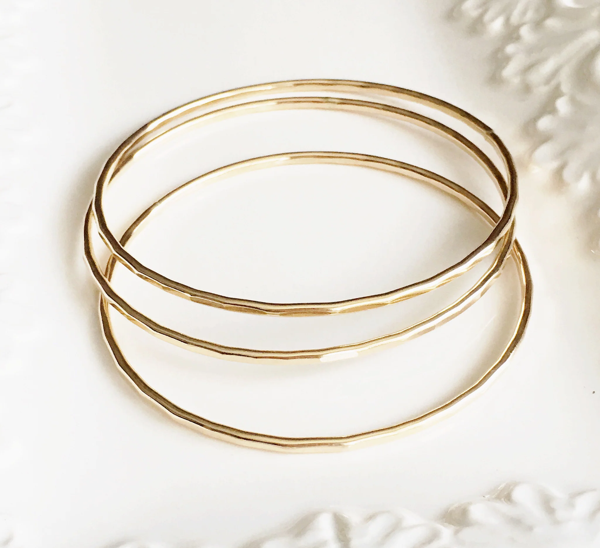 Carly bangles set - gold filled (B184) - Mitchell's Manufacturing Jewel