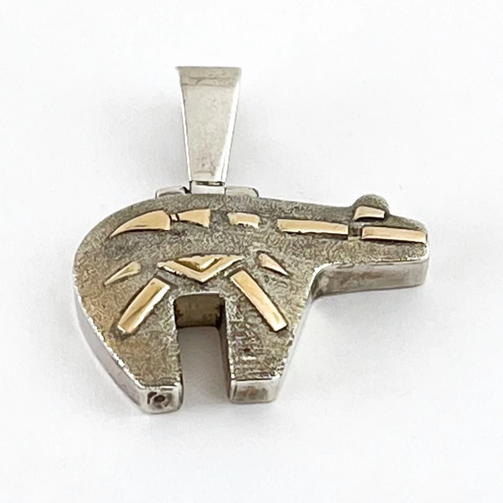 Spirit BearBy Jack Tom14kt Gold & Silver - Mitchell's Manufacturing Jewel