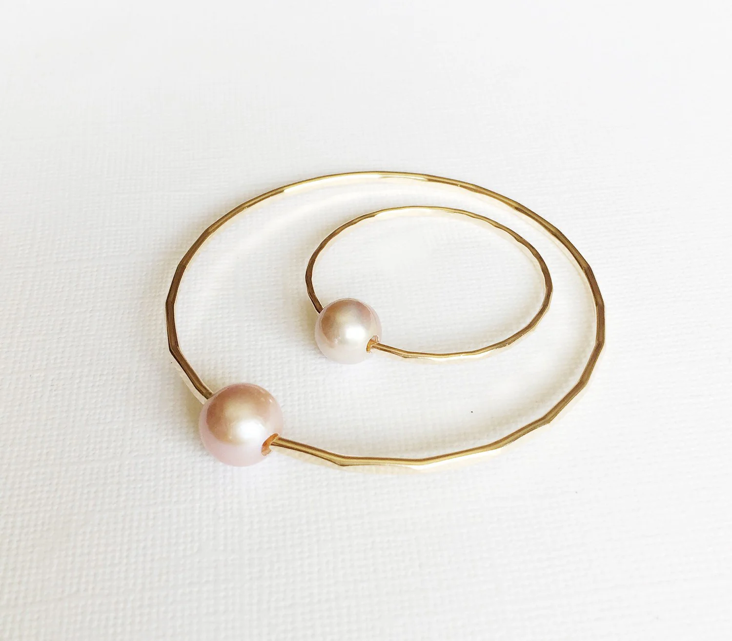 Amelia bangles set - Pink pearl (B260) - Mitchell's Manufacturing Jewel