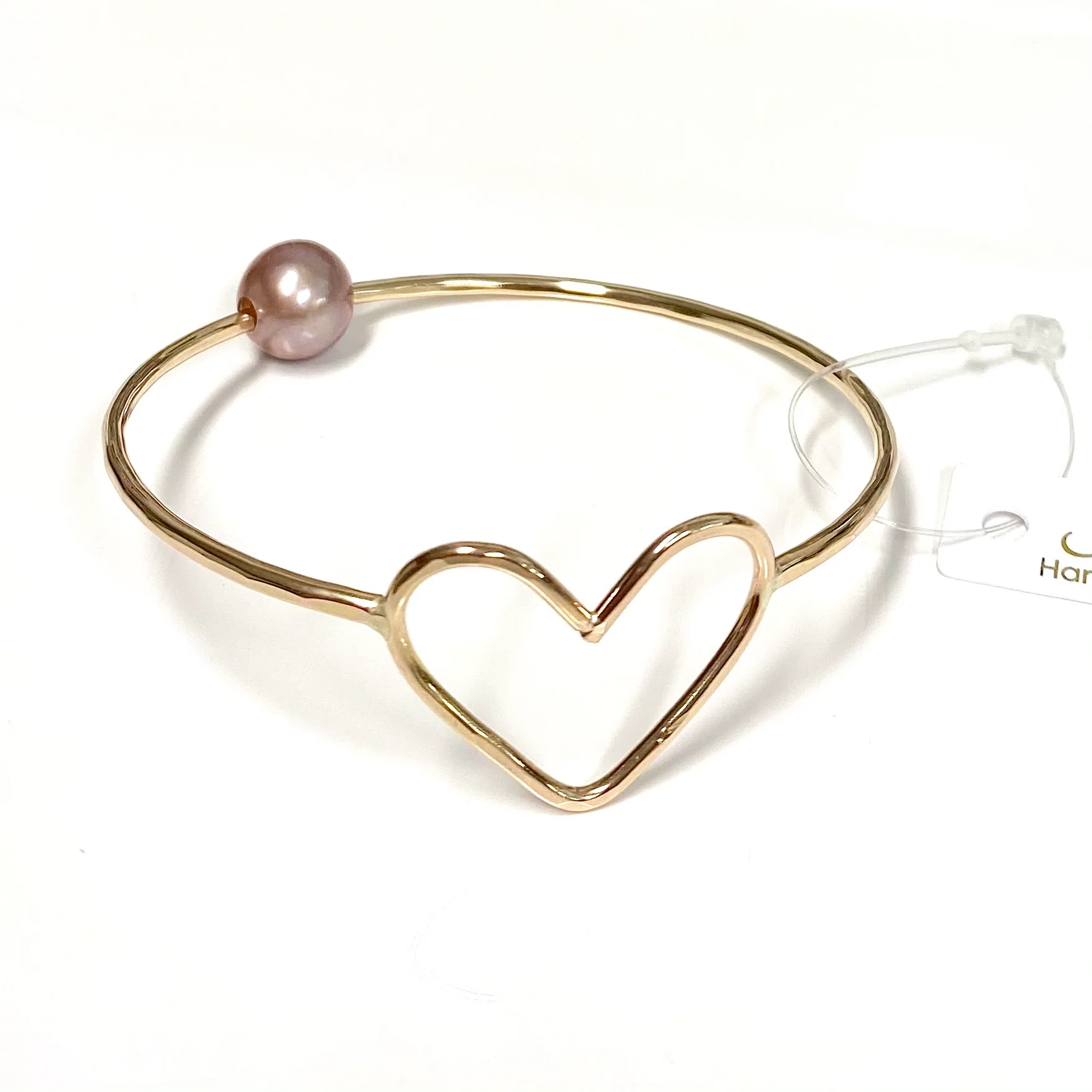 Bangle EDEN - pink pearl bangle (B540) - Mitchell's Manufacturing Jewel