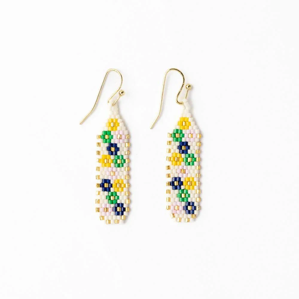 Nadia Floral Design Petite Luxe Earring - Ivory - Mitchell's Manufacturing Jewel
