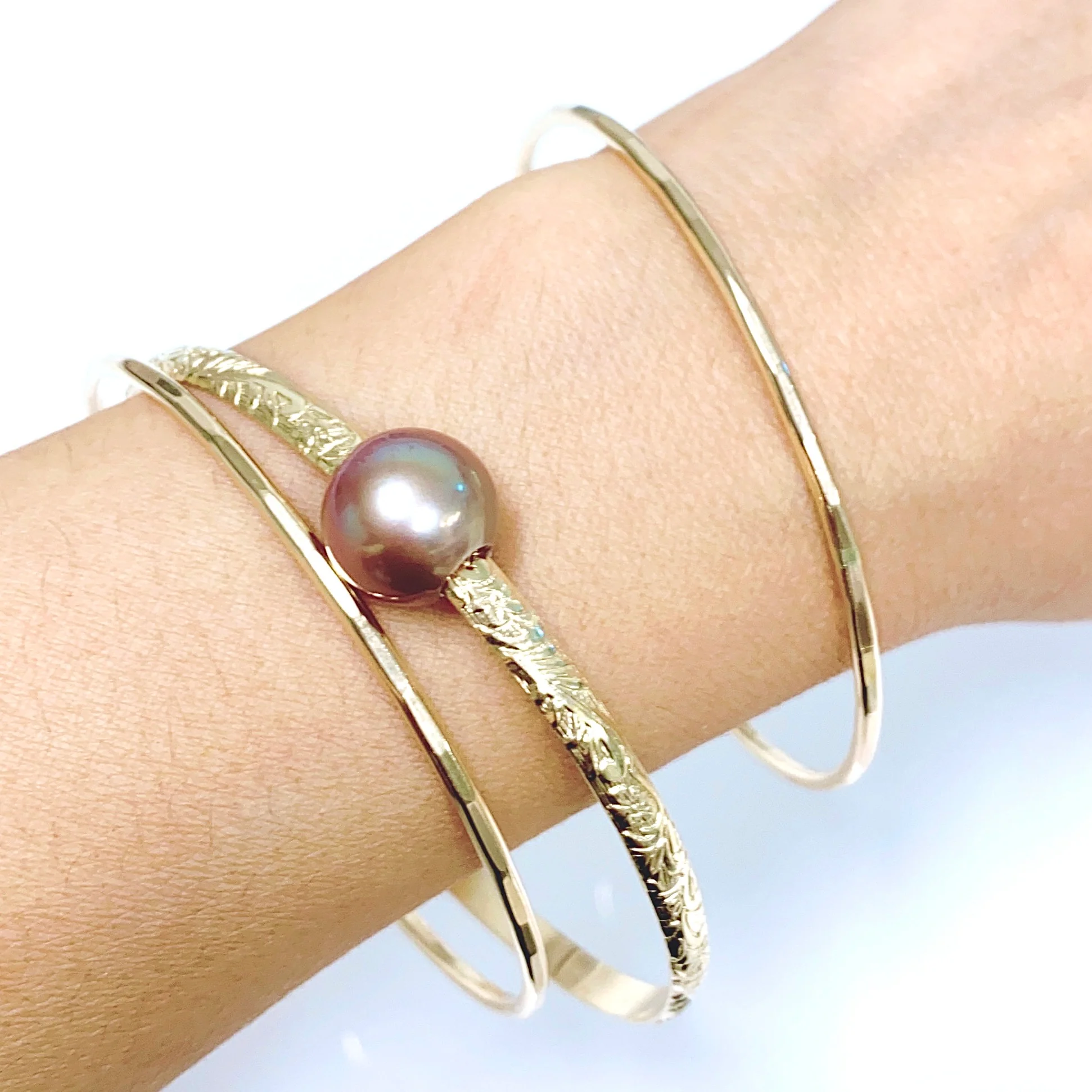 MOANI bangles set - lavender Edison pearl ( B541) - Mitchell's Manufacturing Jewel
