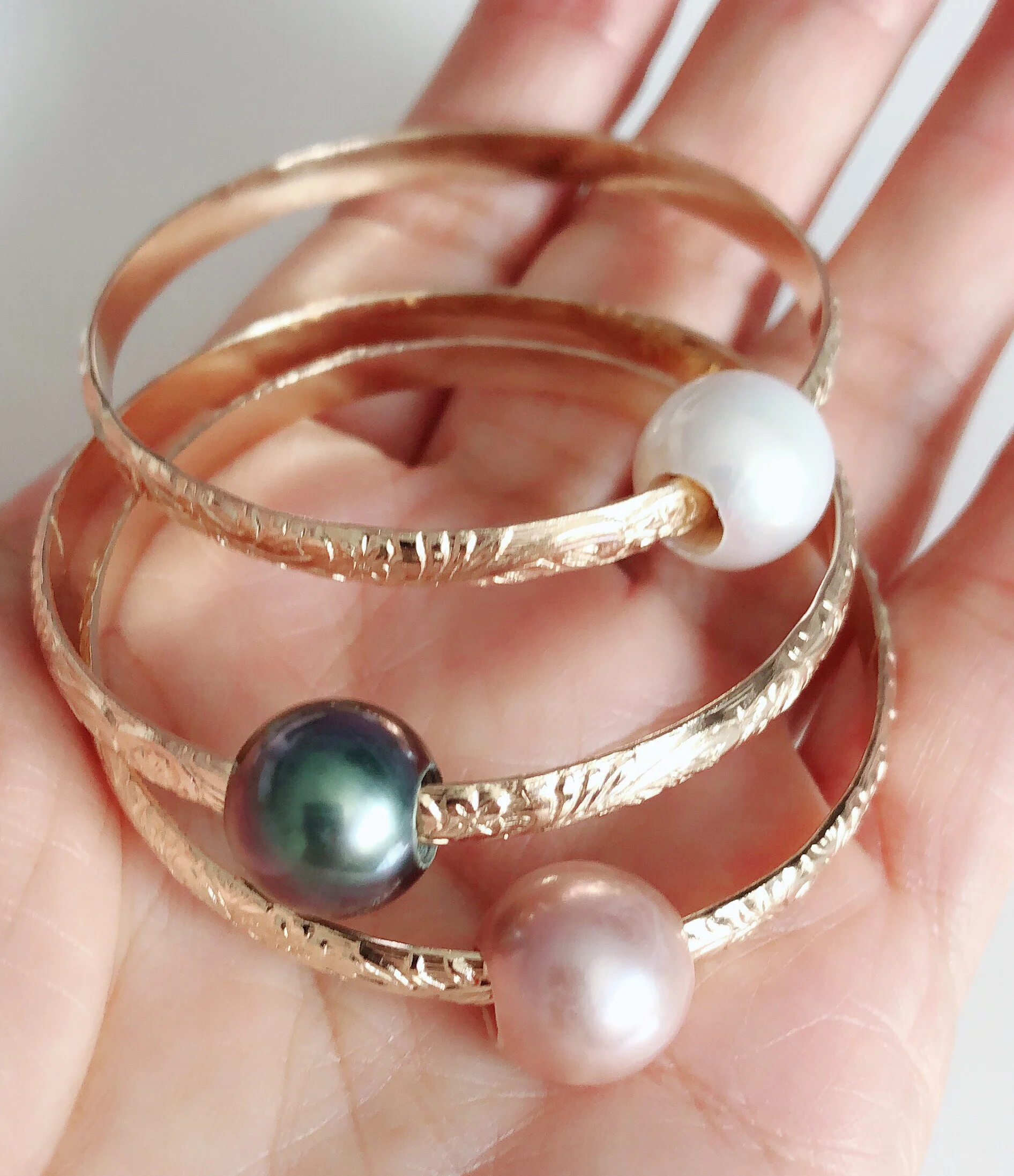 Bangle GIGI - Tahitian pearl (B312) - Mitchell's Manufacturing Jewel