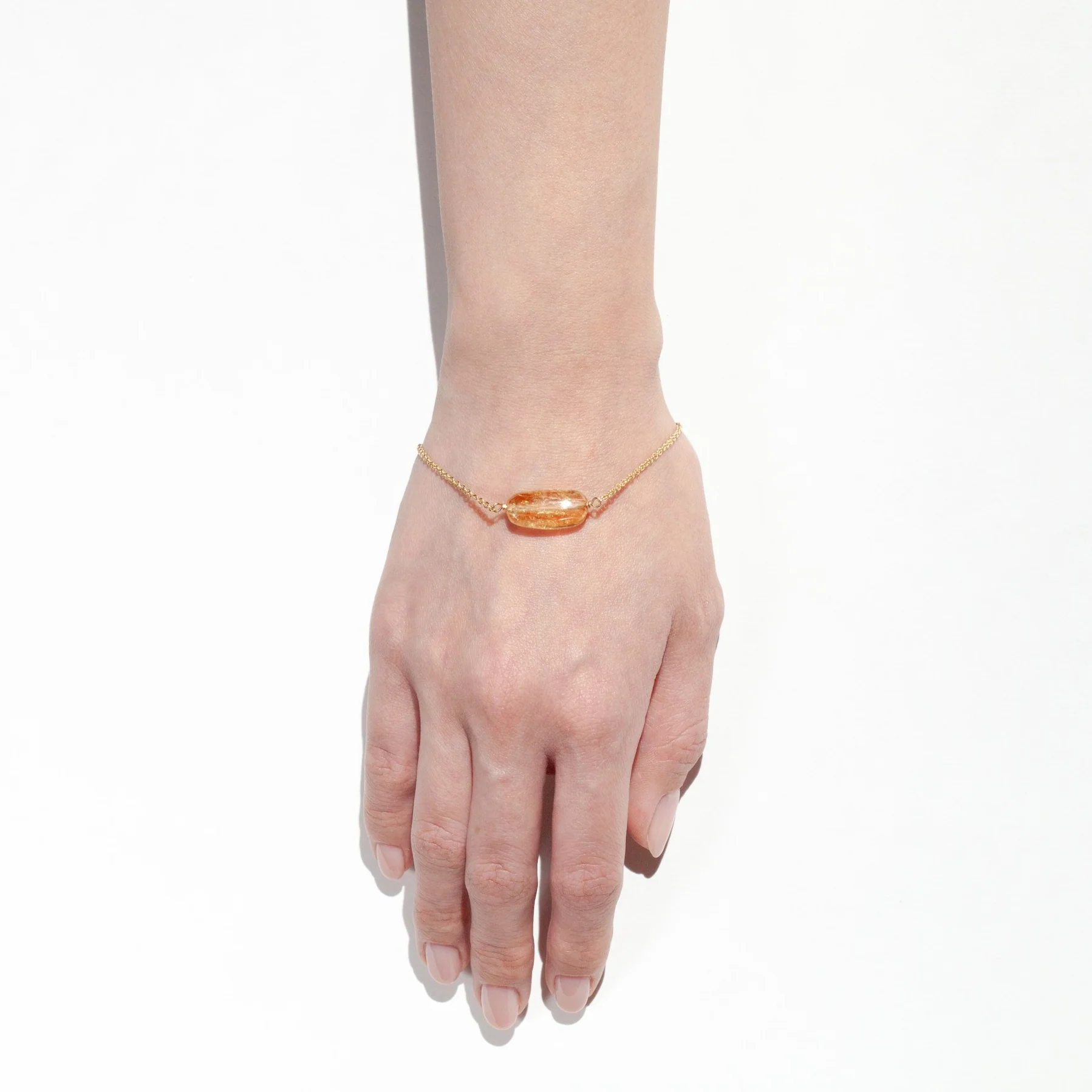 Stone chain bracelet with Imperial Topaz - Mitchell's Manufacturing Jewel