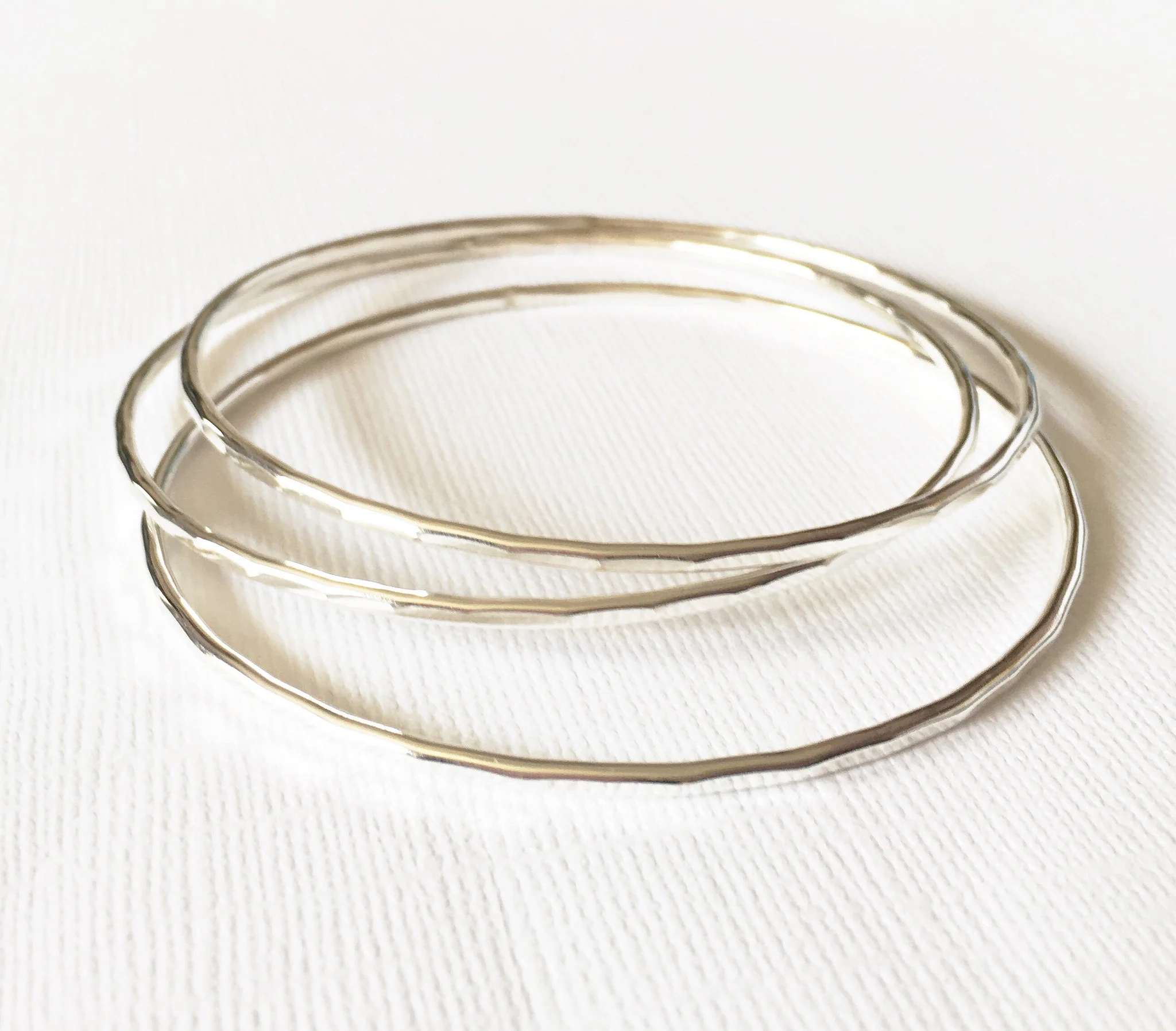 Carly bangles set - sterling silver (B166) - Mitchell's Manufacturing Jewel