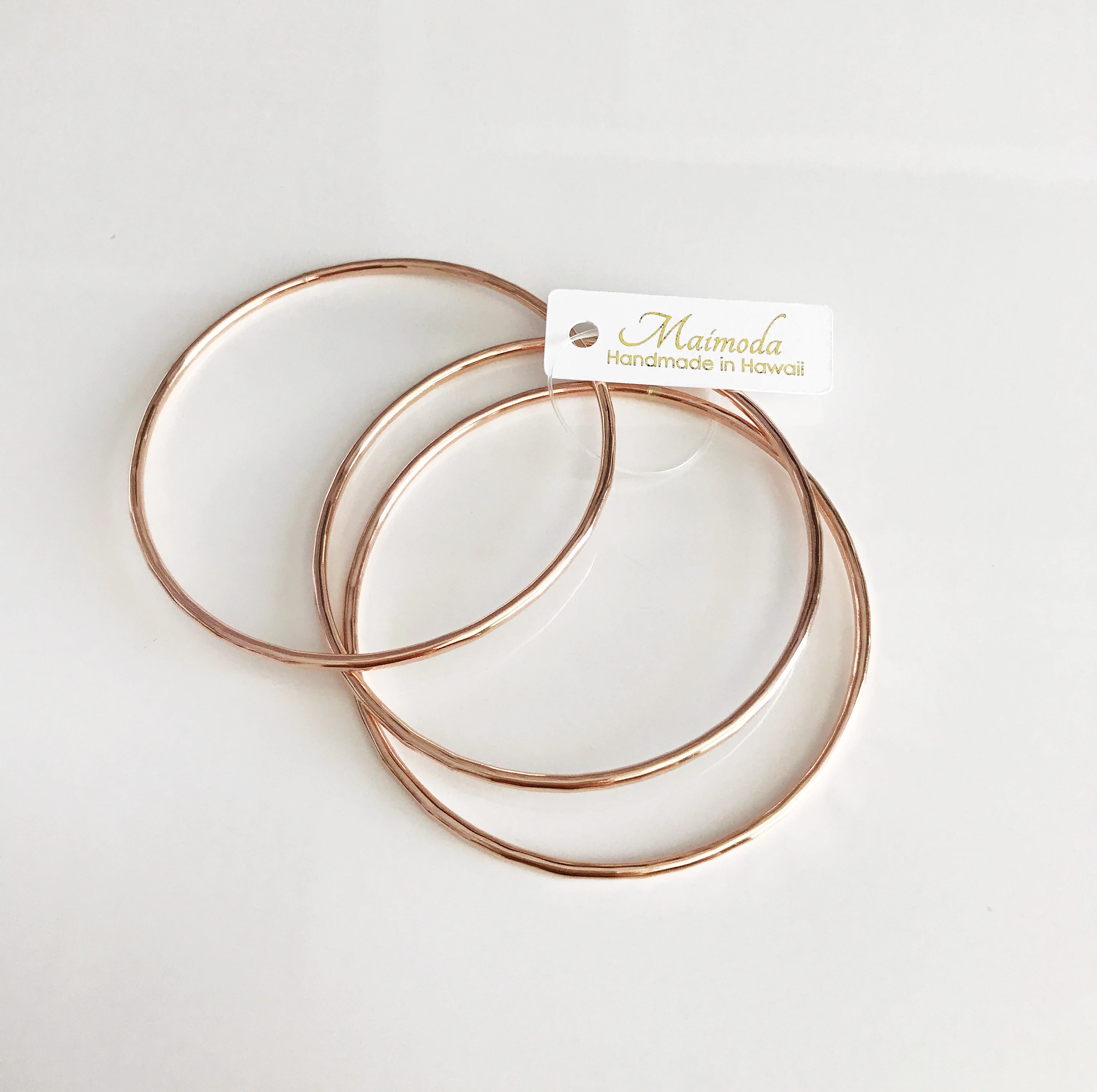 Carly bangles set- rose gold (B183) - Mitchell's Manufacturing Jewel