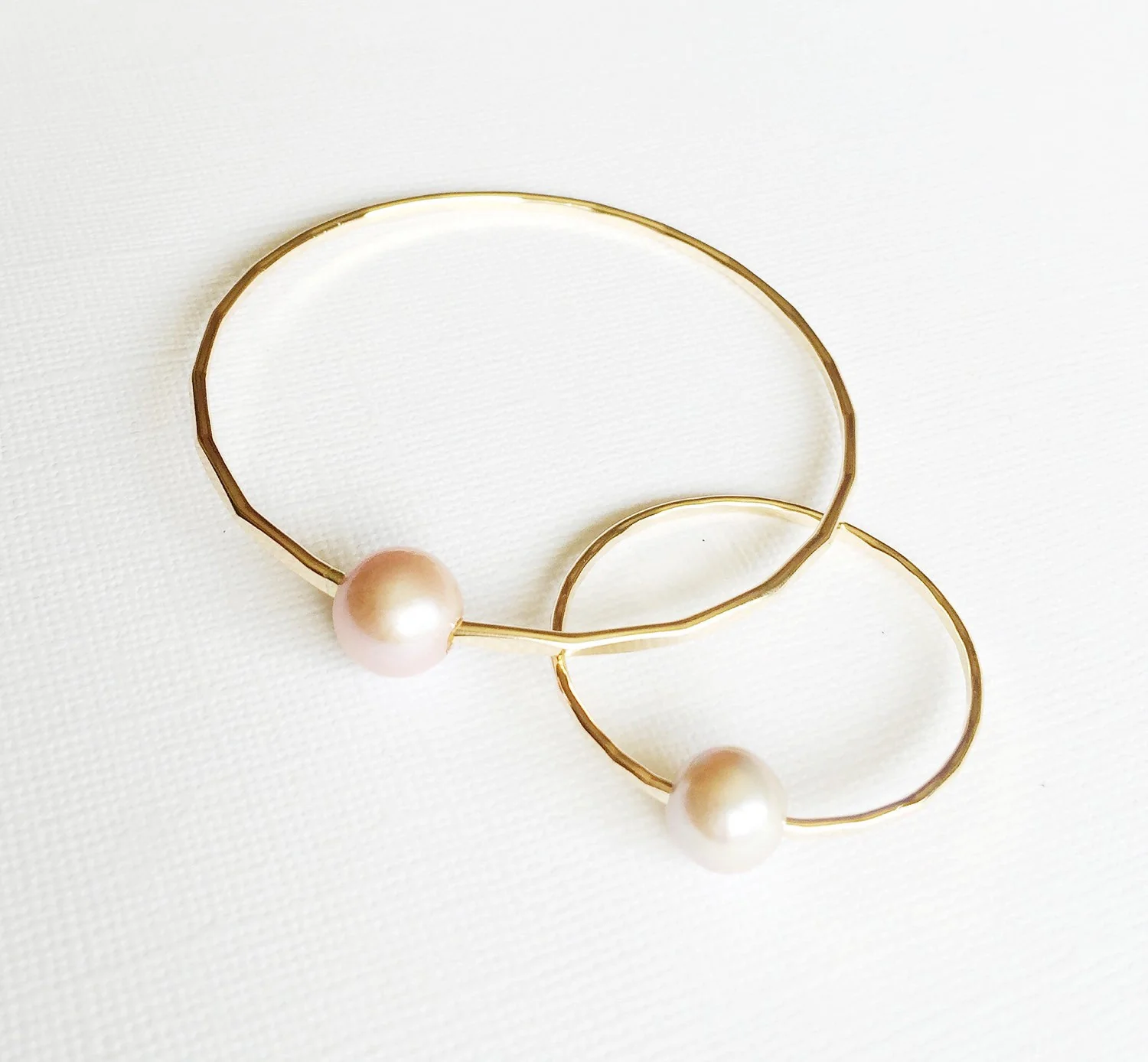 Amelia bangles set - Pink pearl (B260) - Mitchell's Manufacturing Jewel
