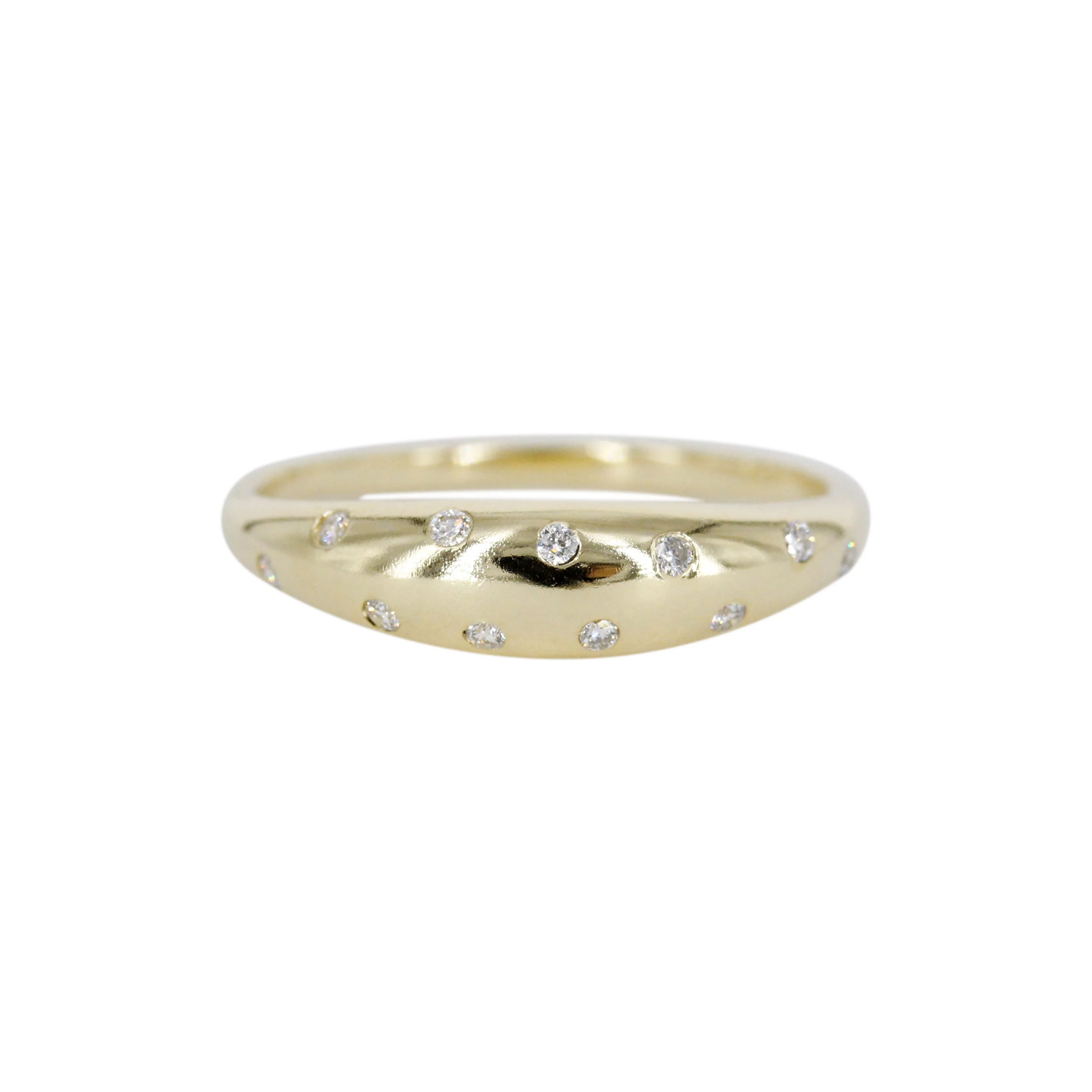 The Stardust Dome: A 14k Gold & Diamond Path to Intuition - Mitchell's Manufacturing Jewel