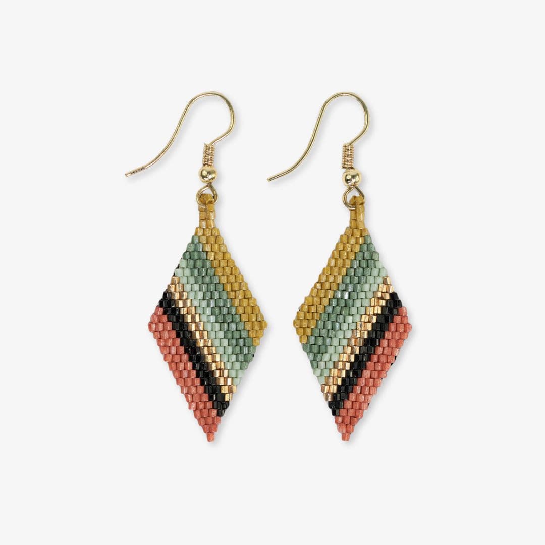 Zelda Angled Stripe Diamond Earrings - Mitchell's Manufacturing Jewel