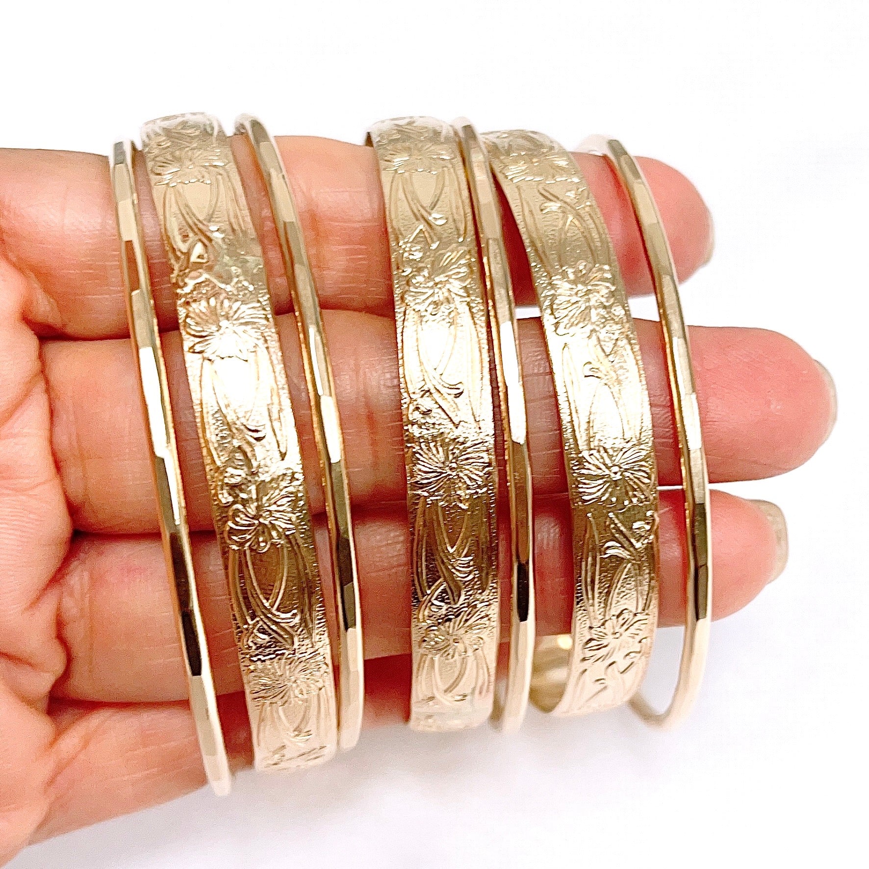 ATHENA bangles set - 8mm heirloom bangles (B550) - Mitchell's Manufacturing Jewel