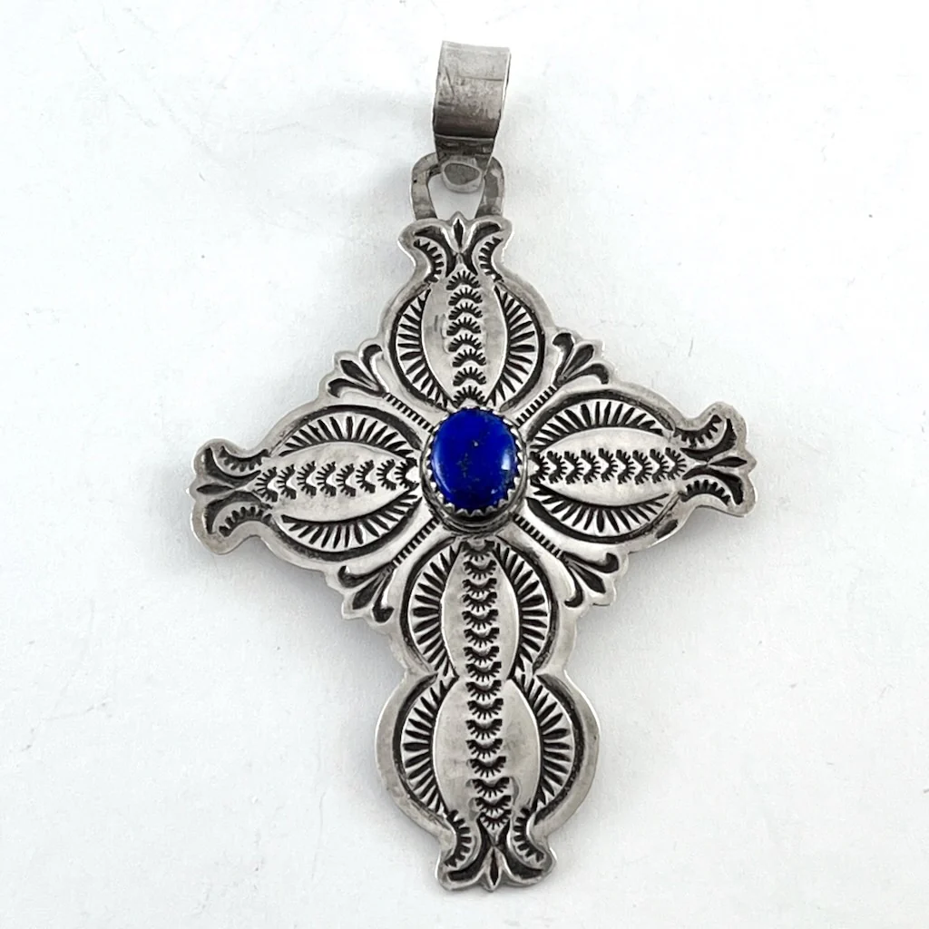 Lapis CrossBy Arnold Blackgoat - Mitchell's Manufacturing Jewel