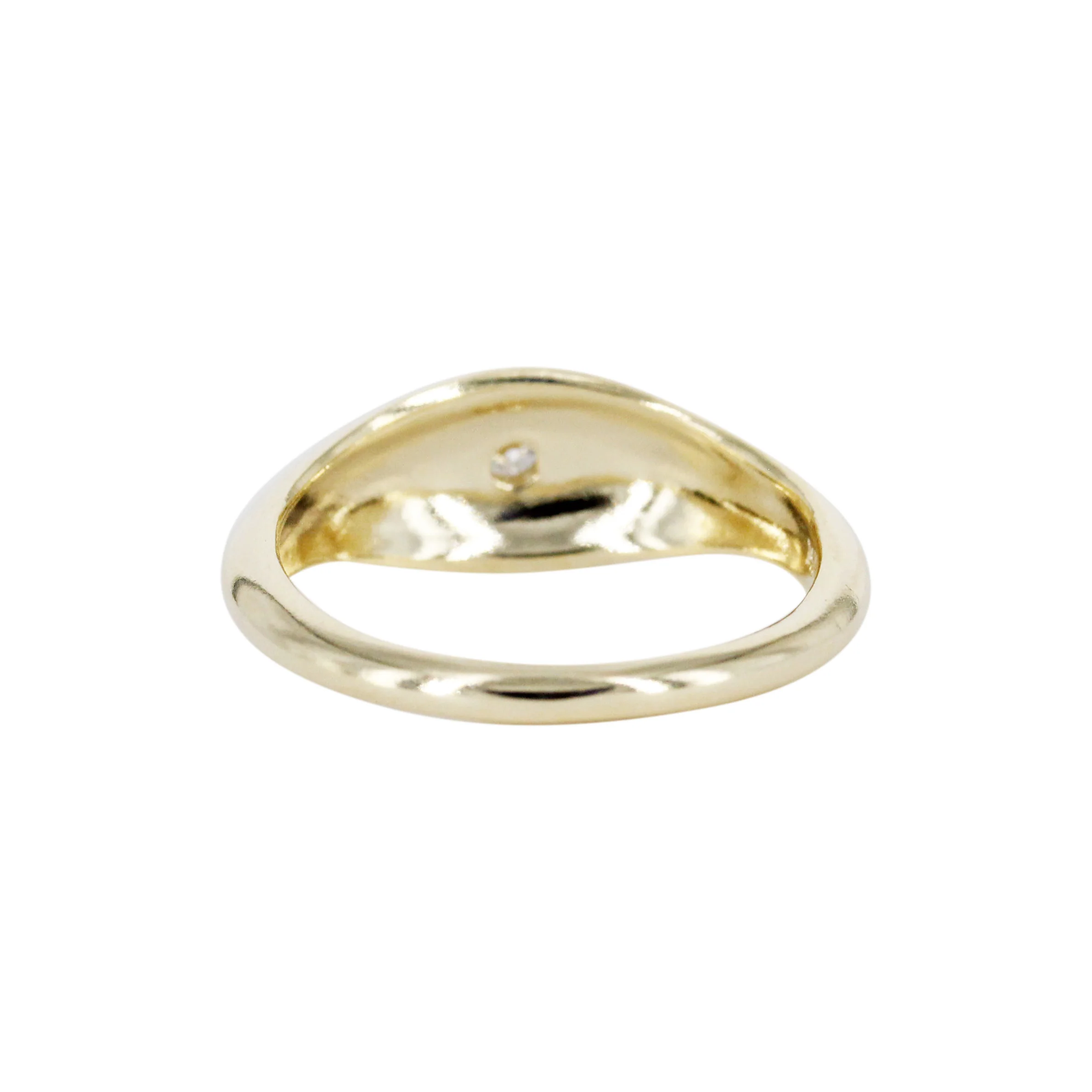 The Muse Eye: A 14k Gold Hand-Carved Diamond Ring - Mitchell's Manufacturing Jewel