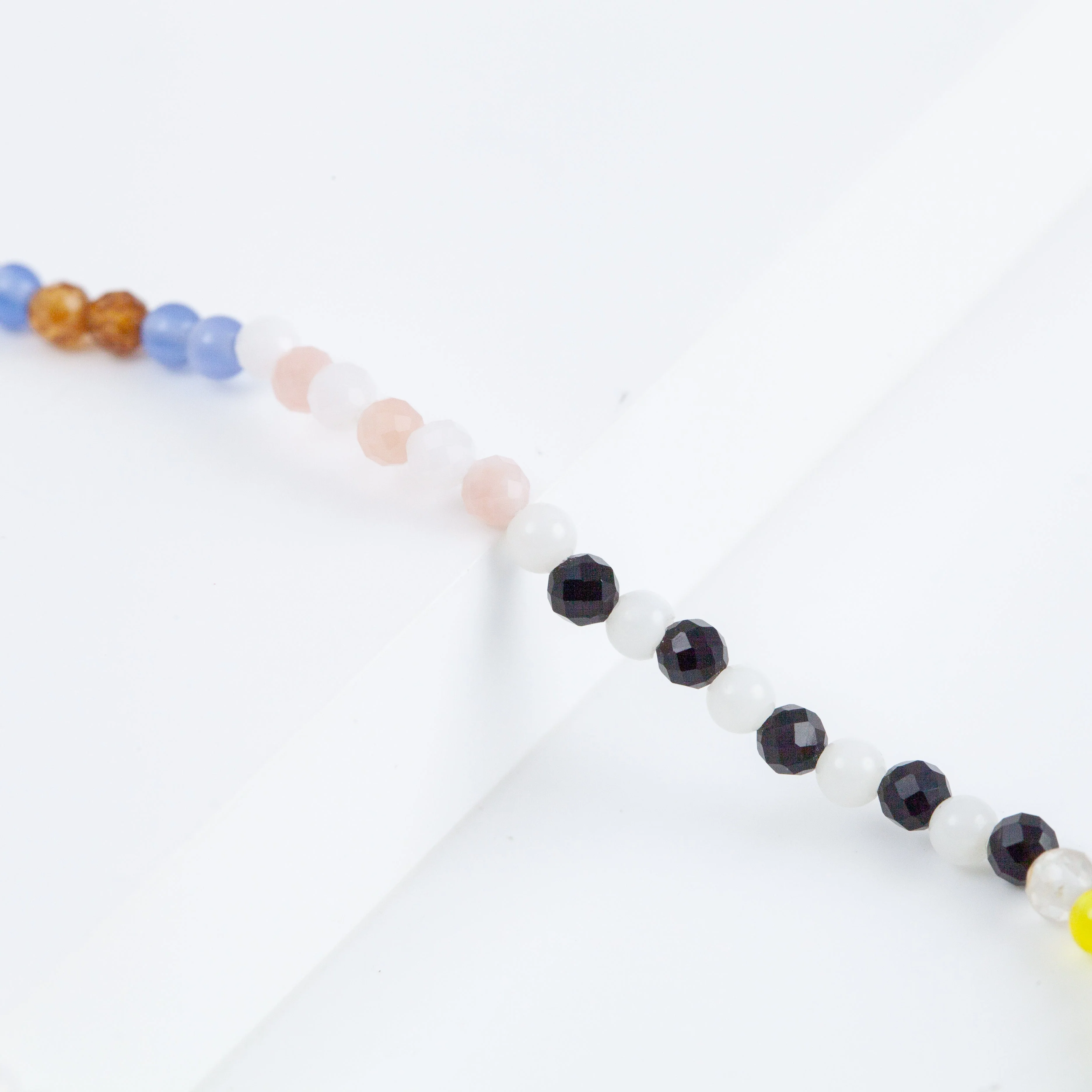 Lip smiley charm colorful gemstones beads bracelet - Mitchell's Manufacturing Jewel