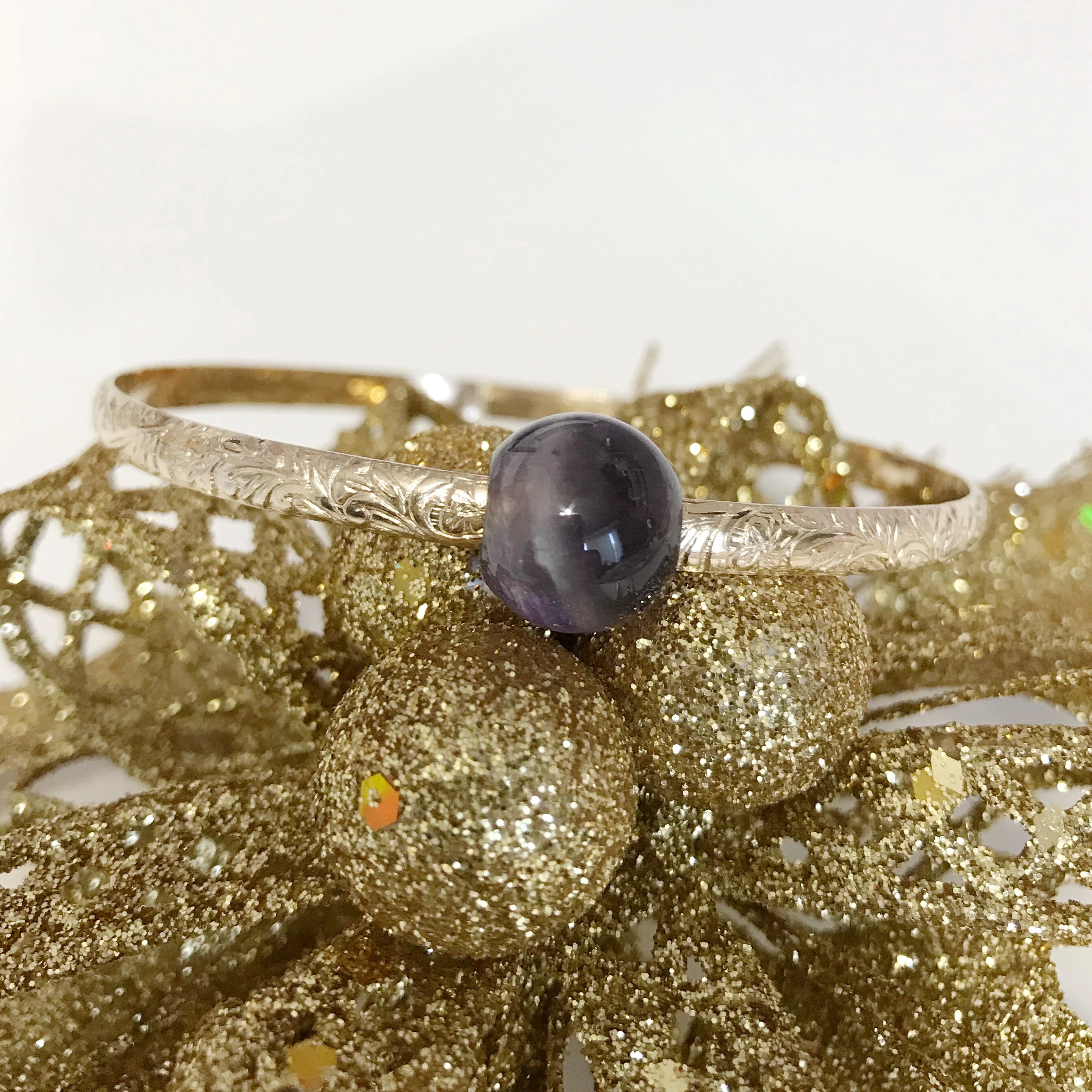 Bangle ALII - gemstones (B352) - Mitchell's Manufacturing Jewel