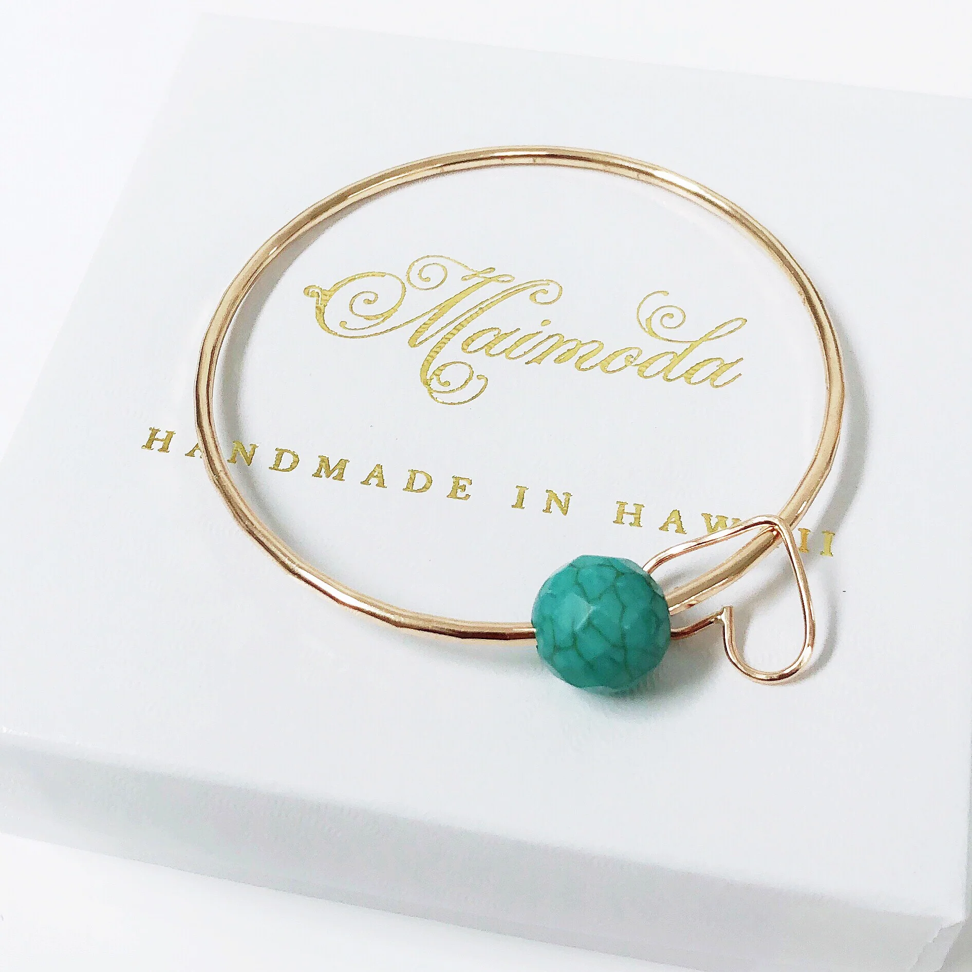 Turquoise bead bangle (B215) - Mitchell's Manufacturing Jewel