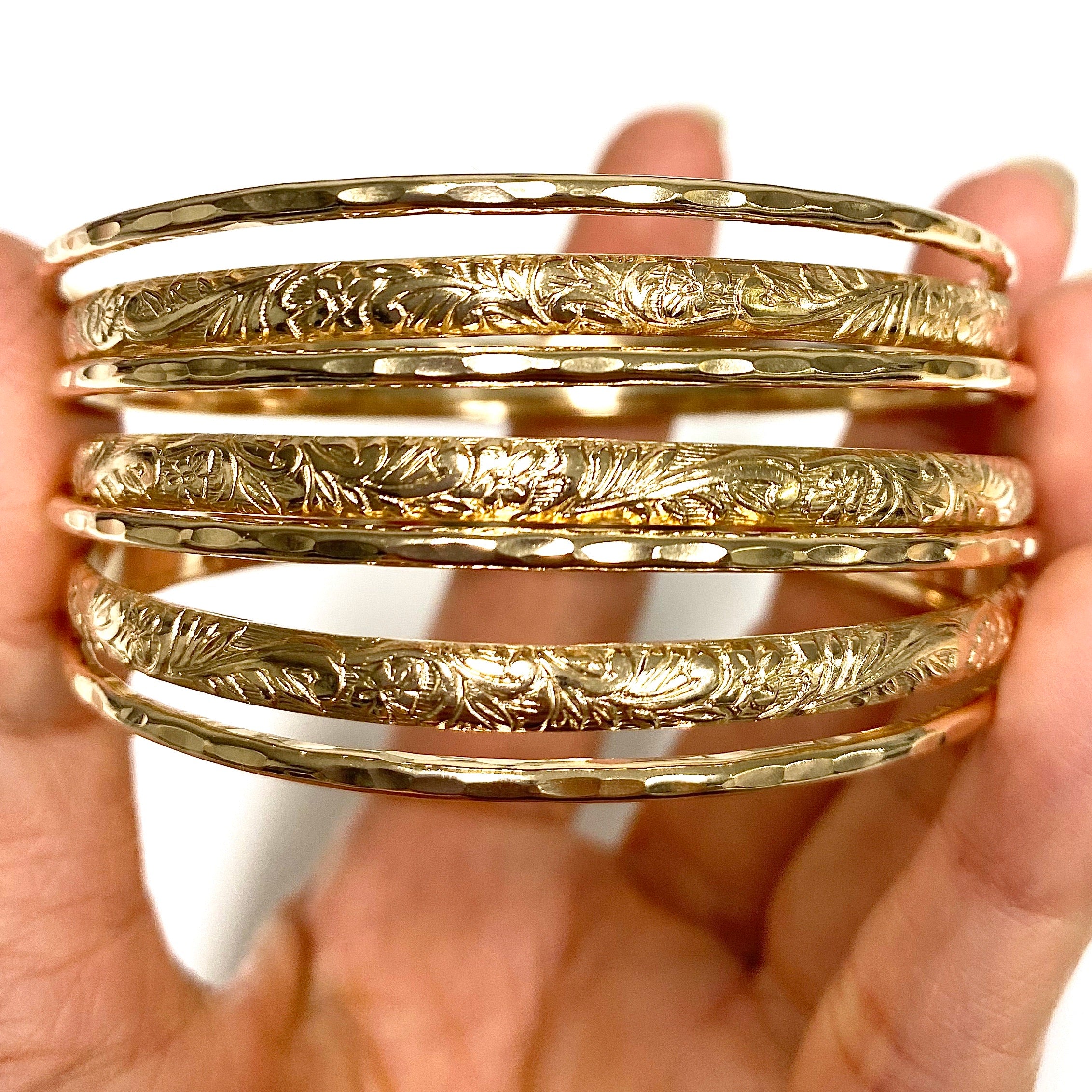 ATHENA bangles set - 4mm heirloom bangles (B457) - Mitchell's Manufacturing Jewel