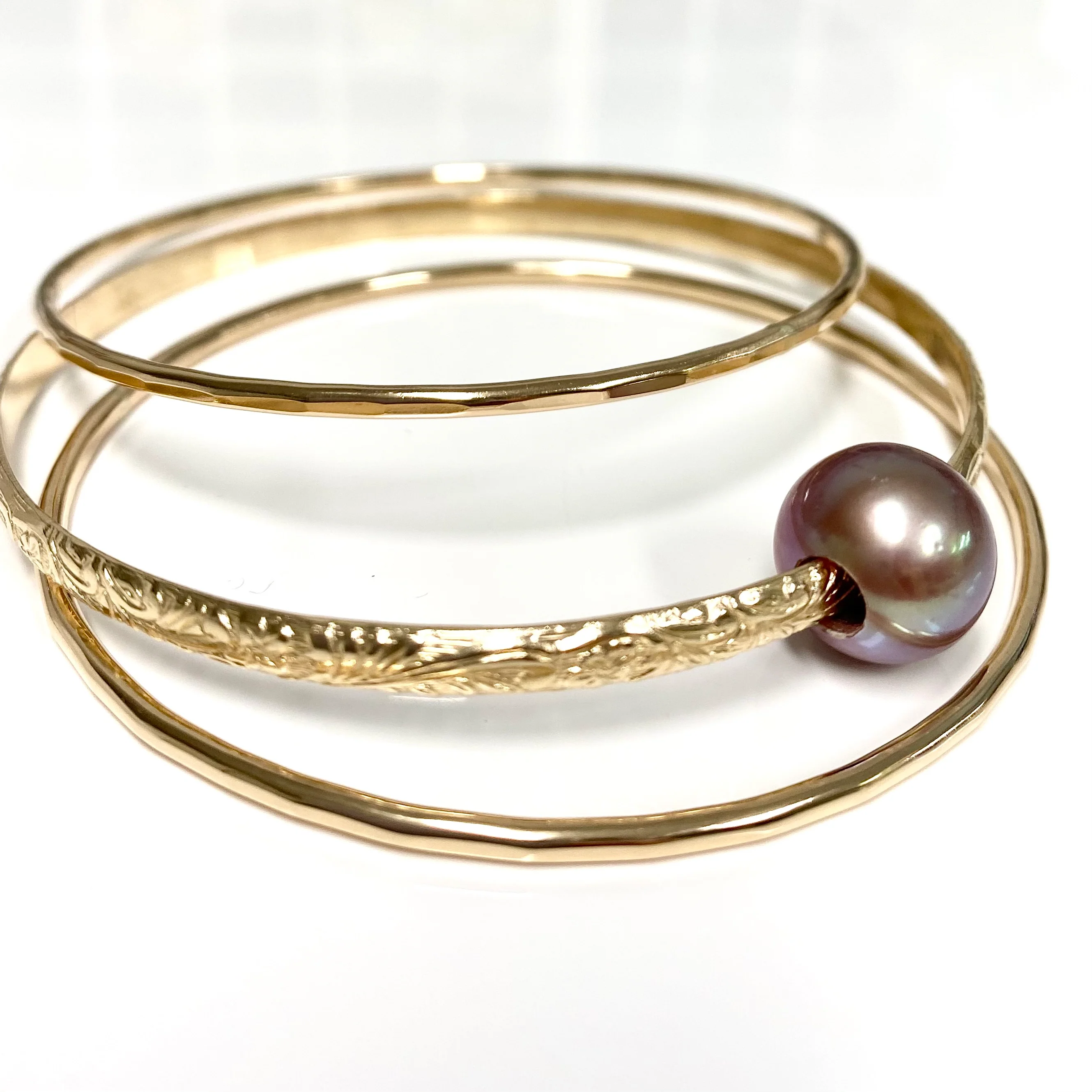 MOANI bangles set - lavender Edison pearl ( B541) - Mitchell's Manufacturing Jewel