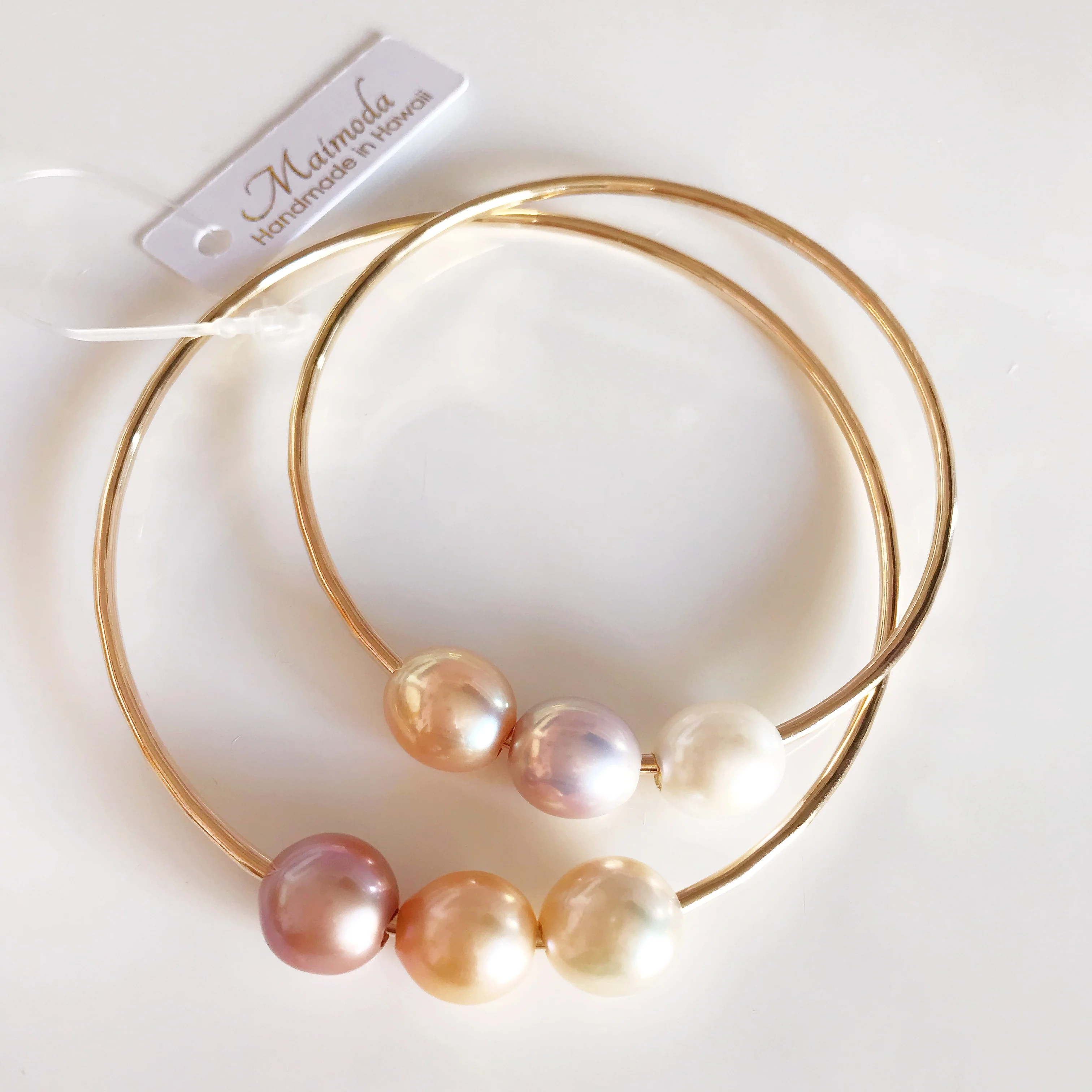 Bangle PAIGE - Edison pearls (B350) - Mitchell's Manufacturing Jewel