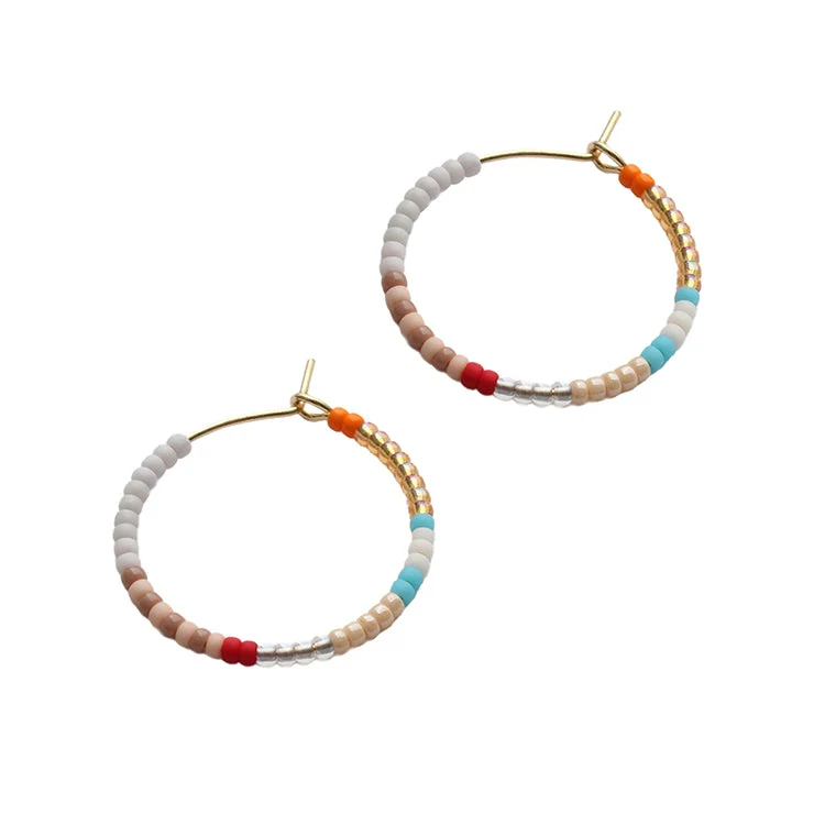 Aryna Hoops - Latte - Mitchell's Manufacturing Jewel