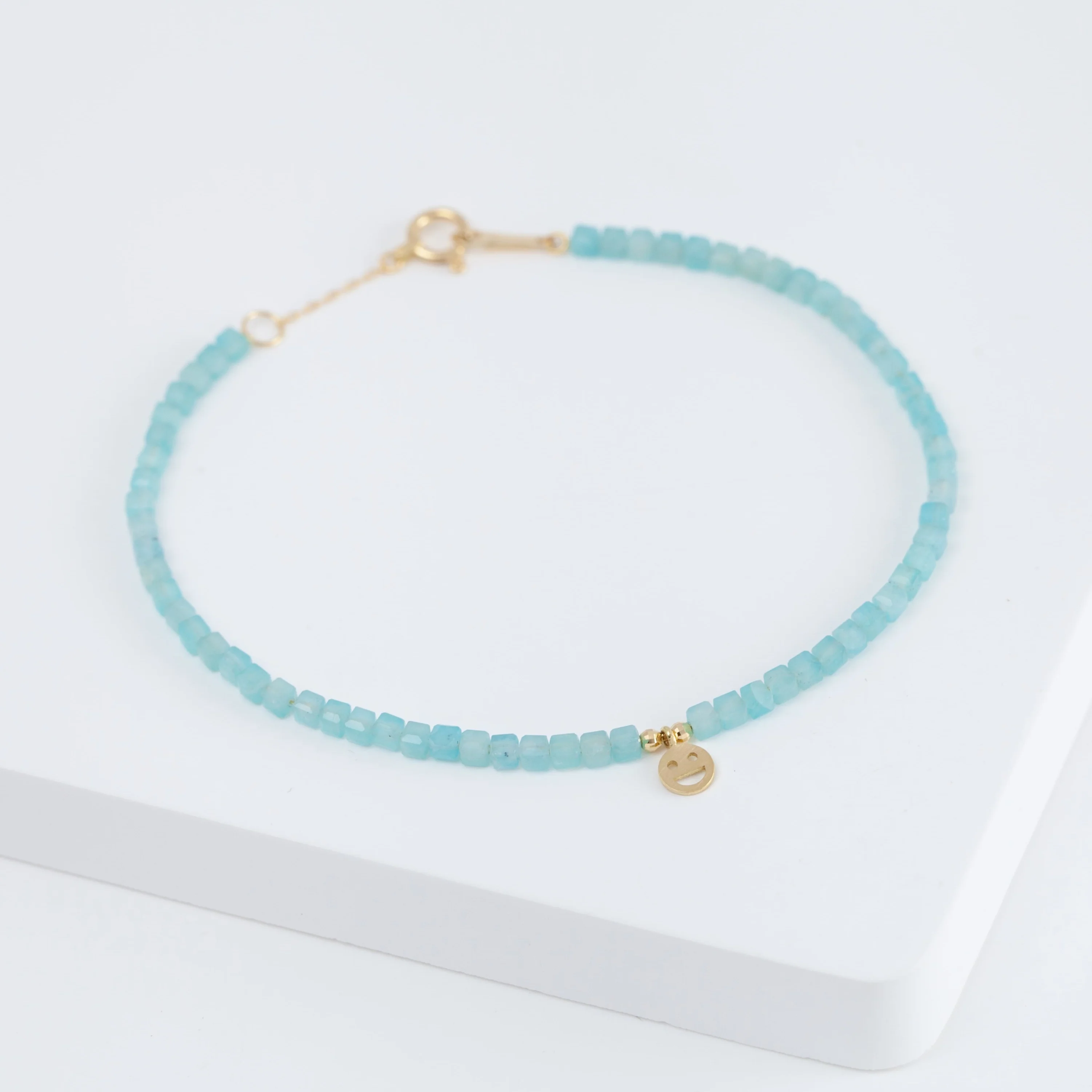 Smiley amazonite beads bracelet - Mitchell's Manufacturing Jewel