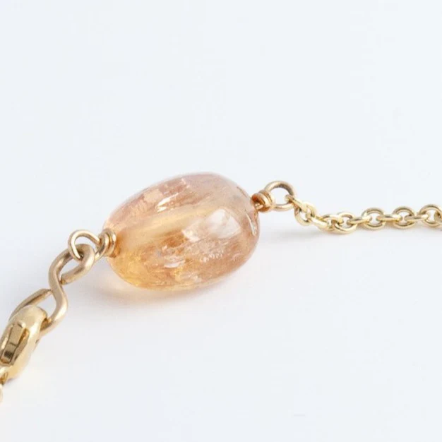 Stone chain bracelet with Imperial Topaz - Mitchell's Manufacturing Jewel