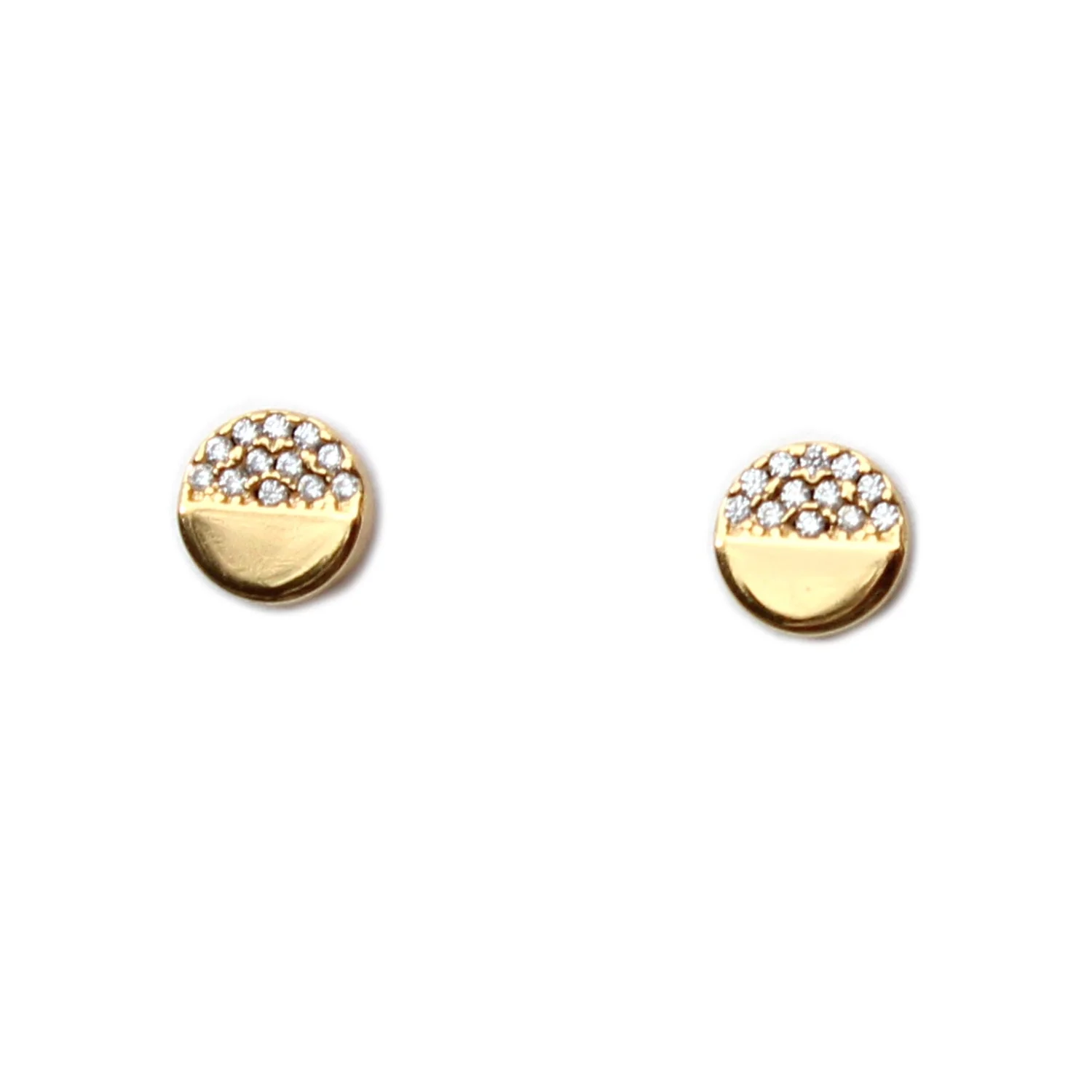 Pave Circle Studs - Mitchell's Manufacturing Jewel