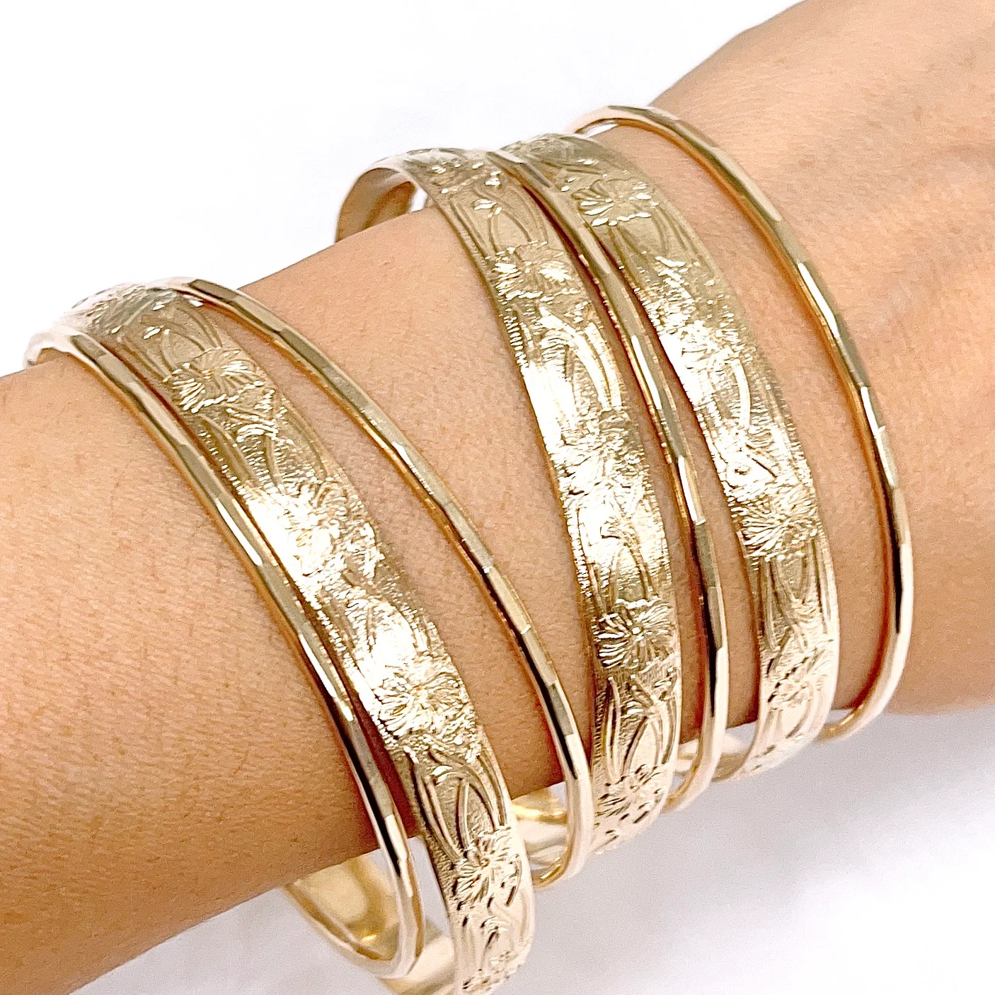 ATHENA bangles set - 8mm heirloom bangles (B550) - Mitchell's Manufacturing Jewel