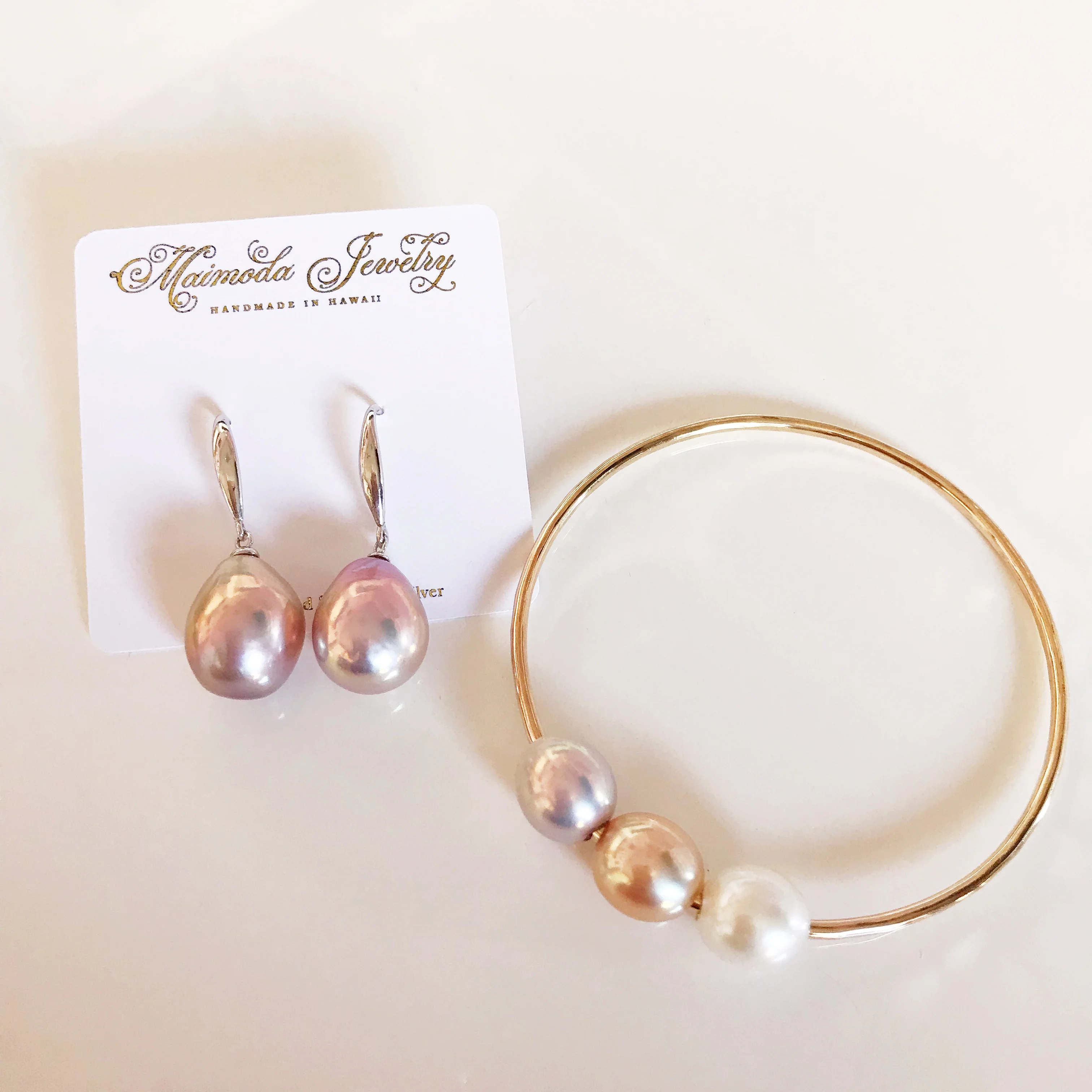 Bangle PAIGE - Edison pearls (B350) - Mitchell's Manufacturing Jewel