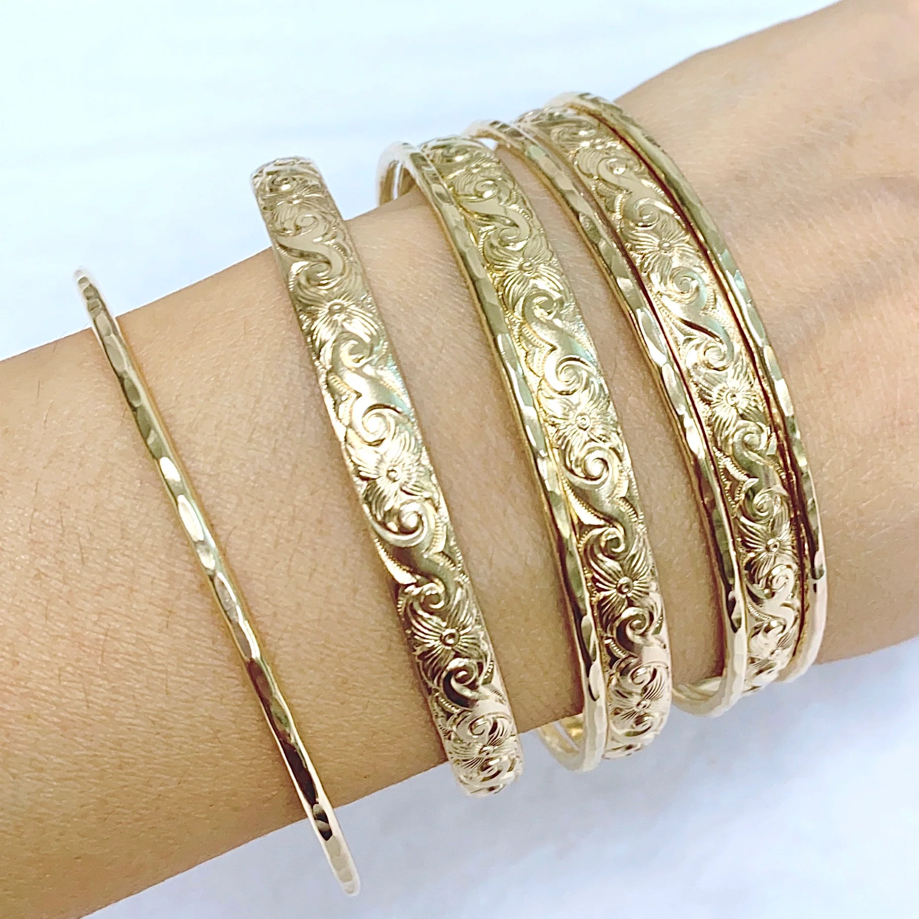 ATHENA bangle set - 6mm bangles (B484) - Mitchell's Manufacturing Jewel