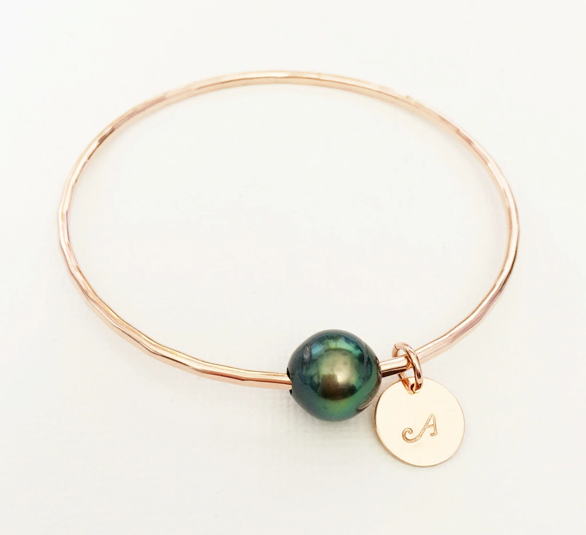 Bangle Chari - tahitian pearl (B142) - Mitchell's Manufacturing Jewel