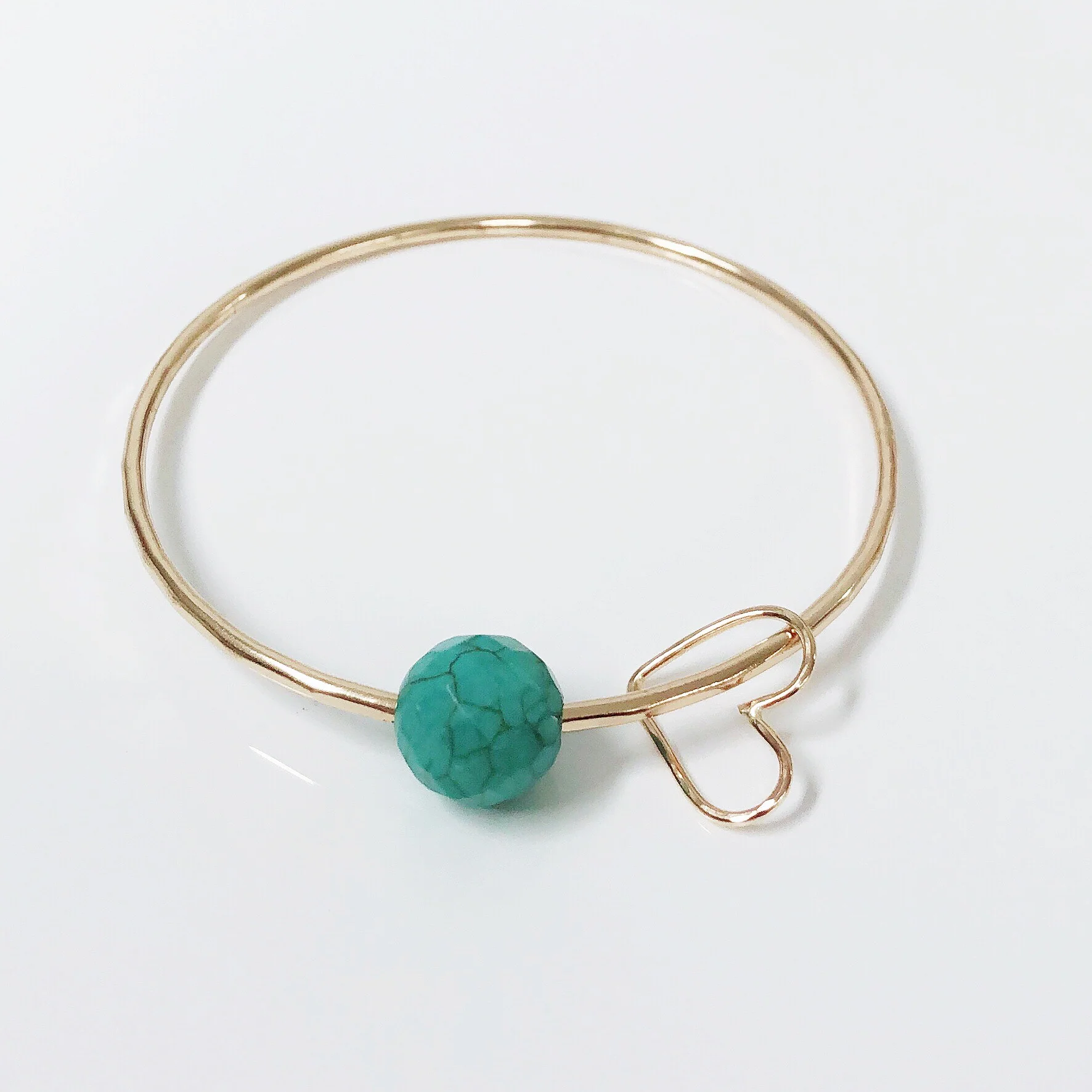 Turquoise bead bangle (B215) - Mitchell's Manufacturing Jewel