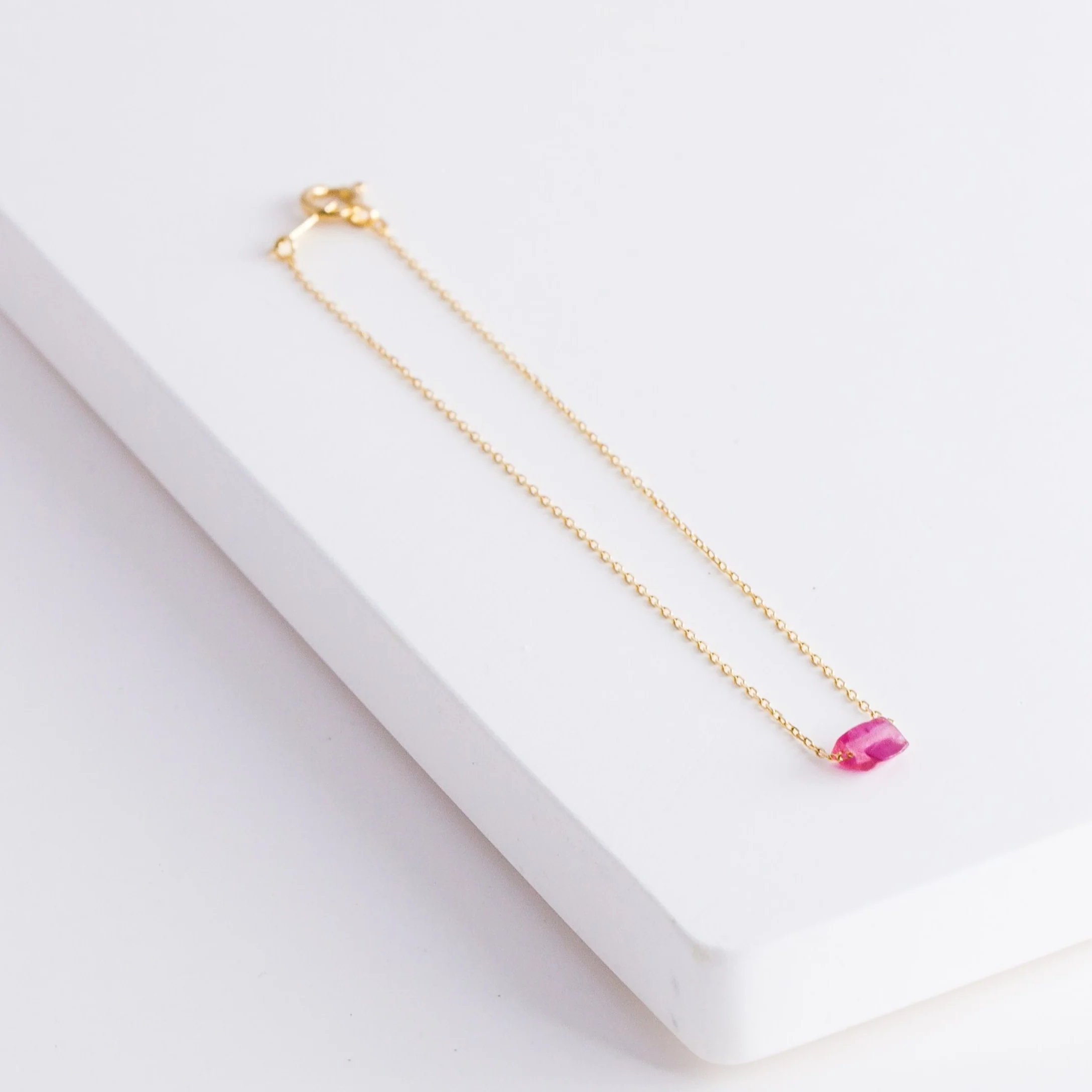 Rough stone ruby bracelet - Mitchell's Manufacturing Jewel