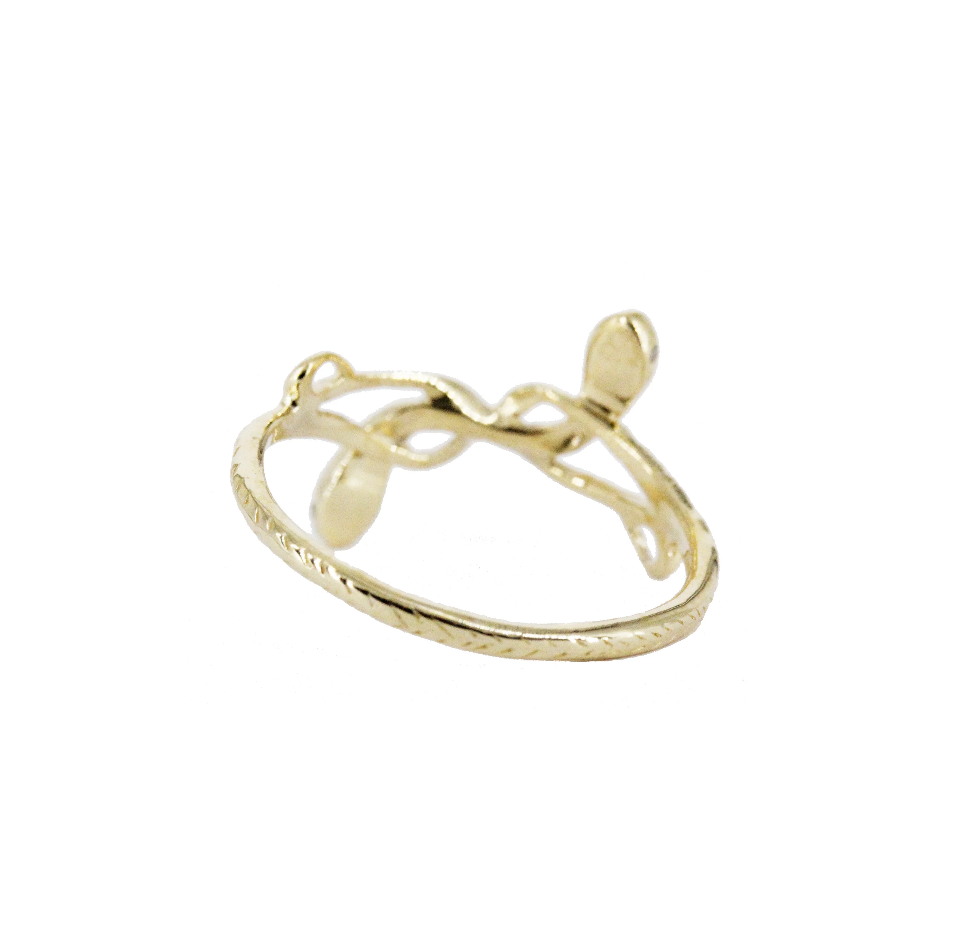 2 Headed Diamond Serpent 14k Gold Ring - Mitchell's Manufacturing Jewel