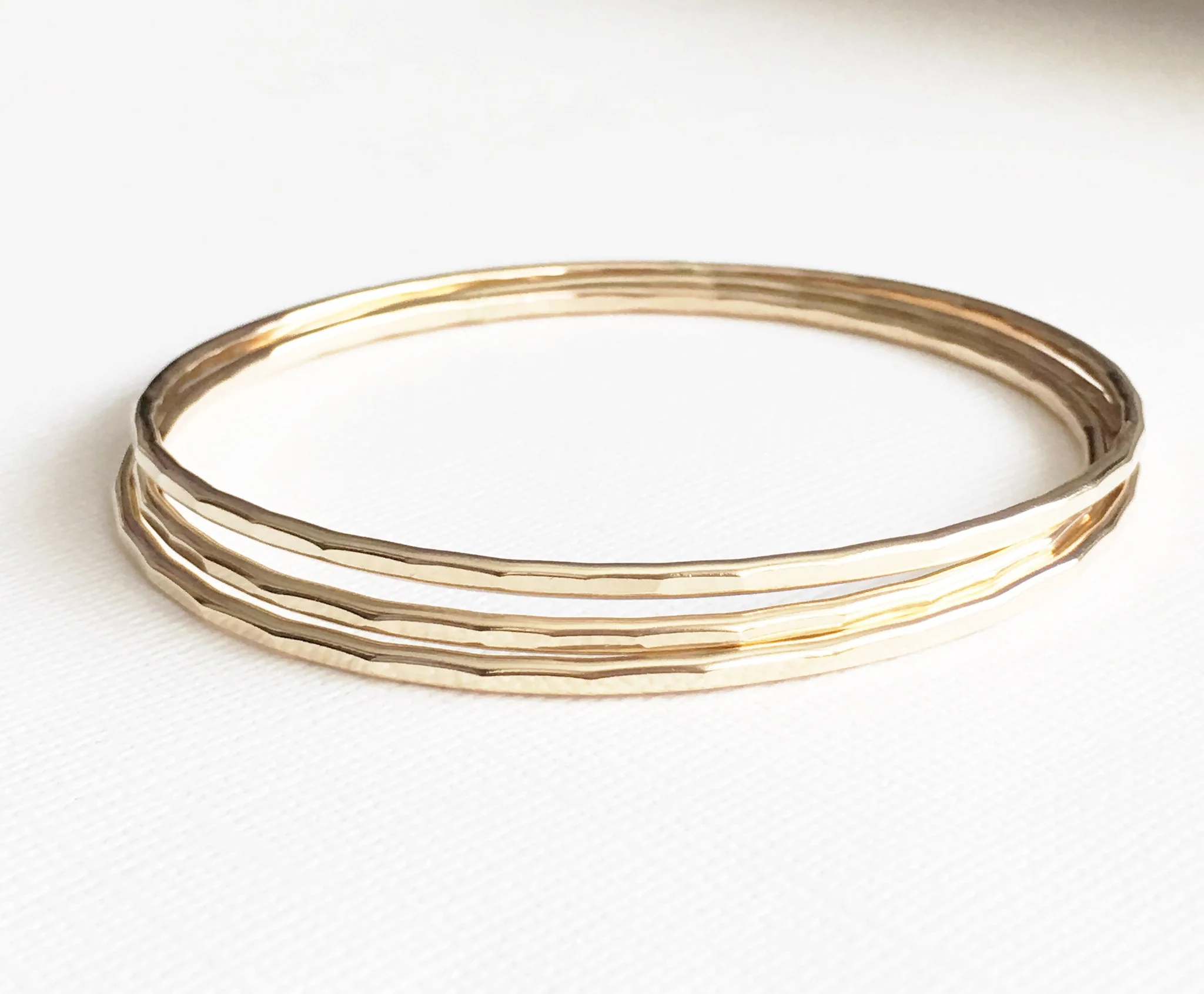 Carly bangles set - gold filled (B184) - Mitchell's Manufacturing Jewel