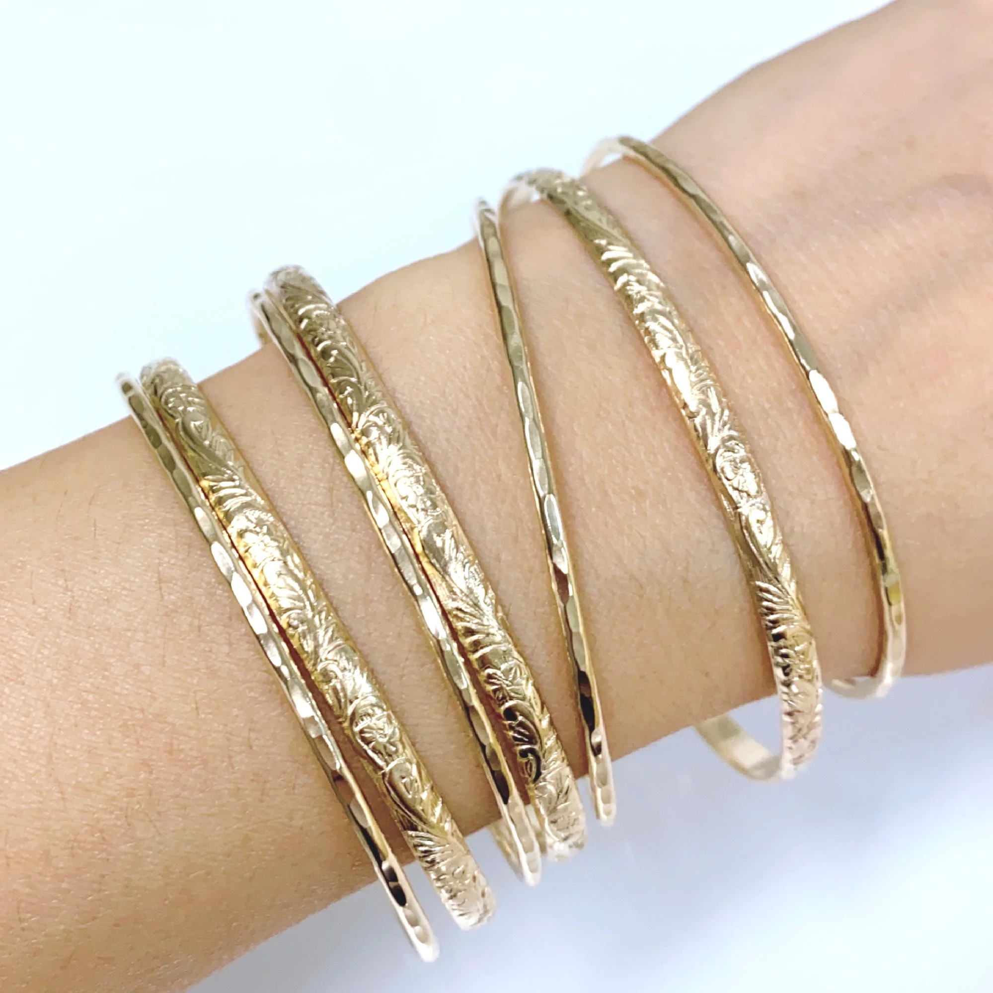 ATHENA bangles set - 4mm heirloom bangles (B457) - Mitchell's Manufacturing Jewel