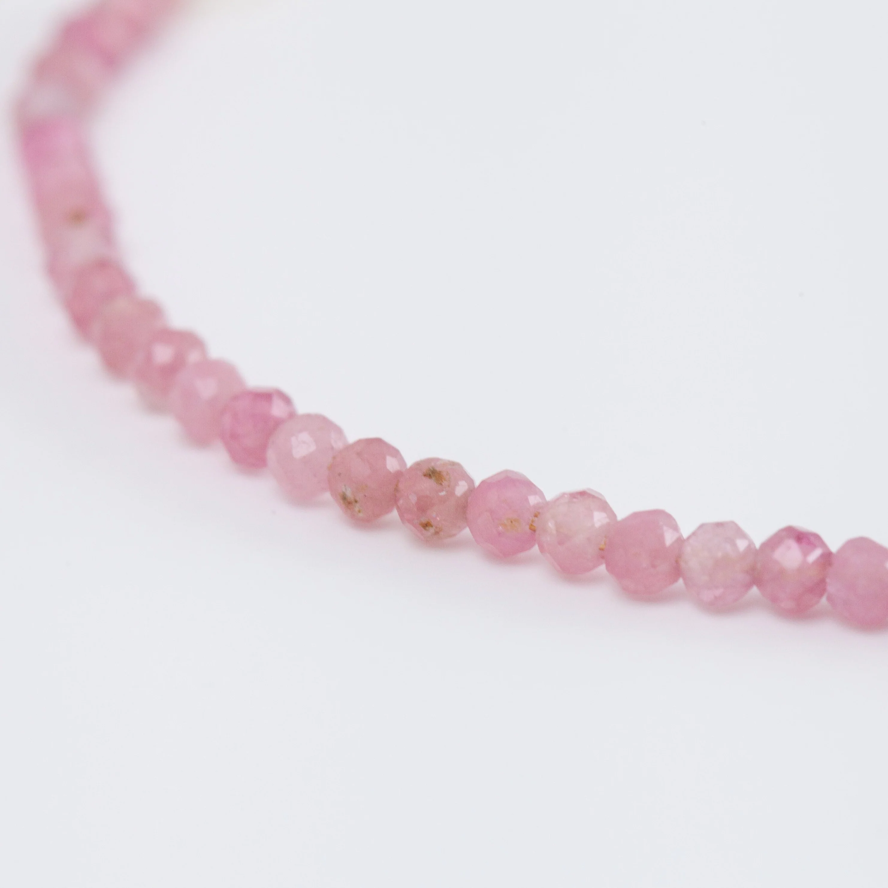 Smiley pink tourmaline beads bracelet - Mitchell's Manufacturing Jewel