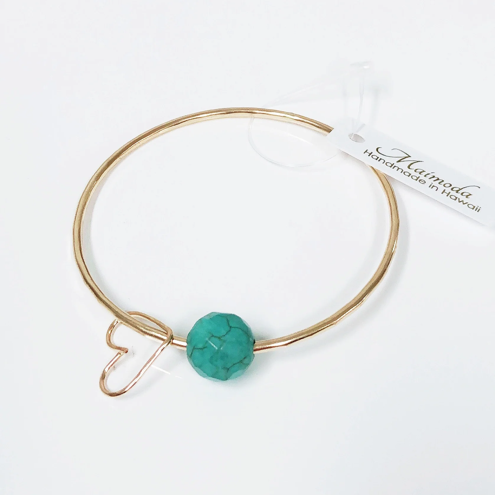 Turquoise bead bangle (B215) - Mitchell's Manufacturing Jewel