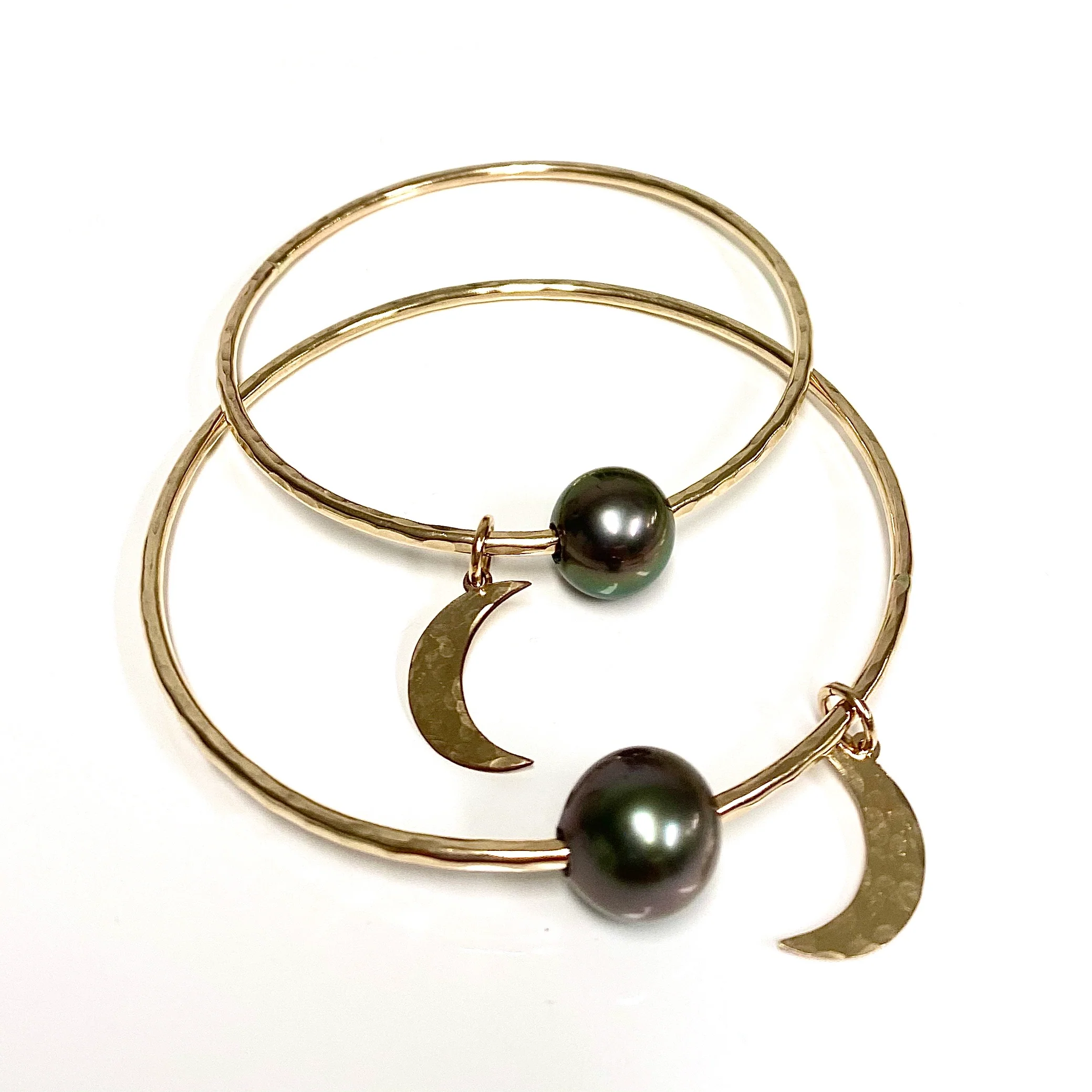 Bangle MAHINA - Tahitian pearl (B455) - Mitchell's Manufacturing Jewel