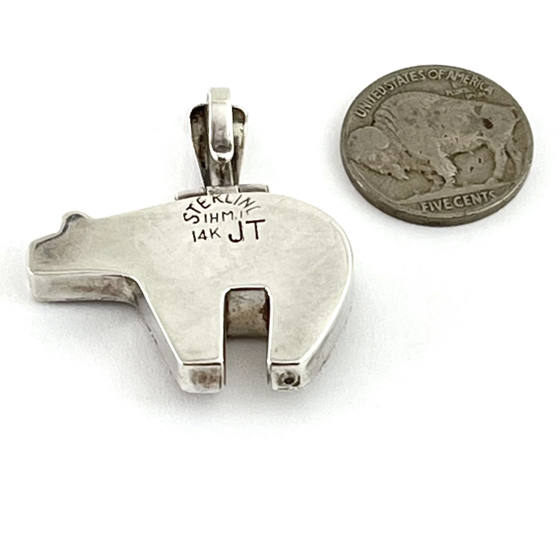Spirit BearBy Jack Tom14kt Gold & Silver - Mitchell's Manufacturing Jewel