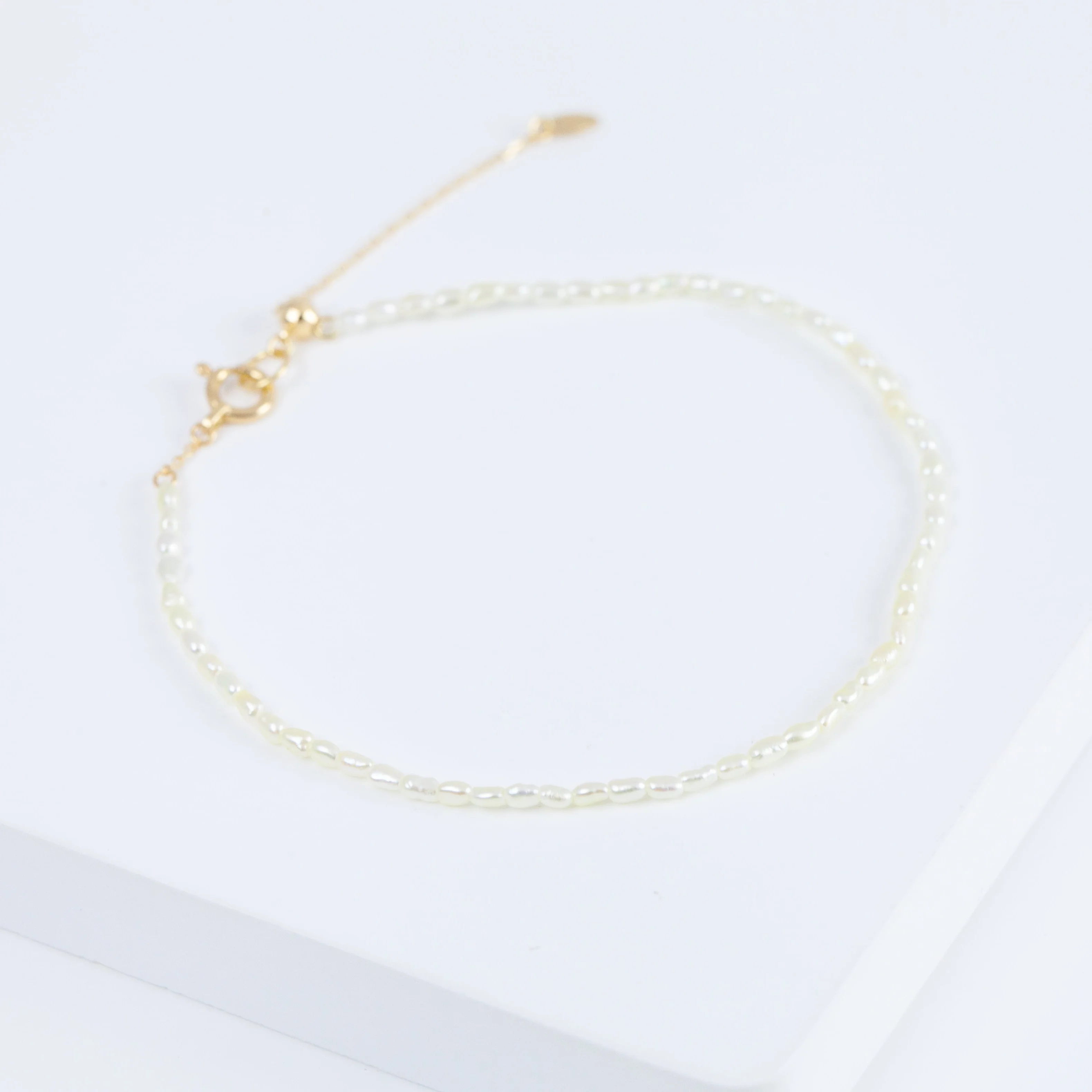 Sazare small creamy akoya pearl bracelet (#0433) - Mitchell's Manufacturing Jewel
