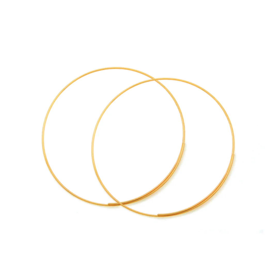 Gold Plated Hadley Hoop - Mitchell's Manufacturing Jewel