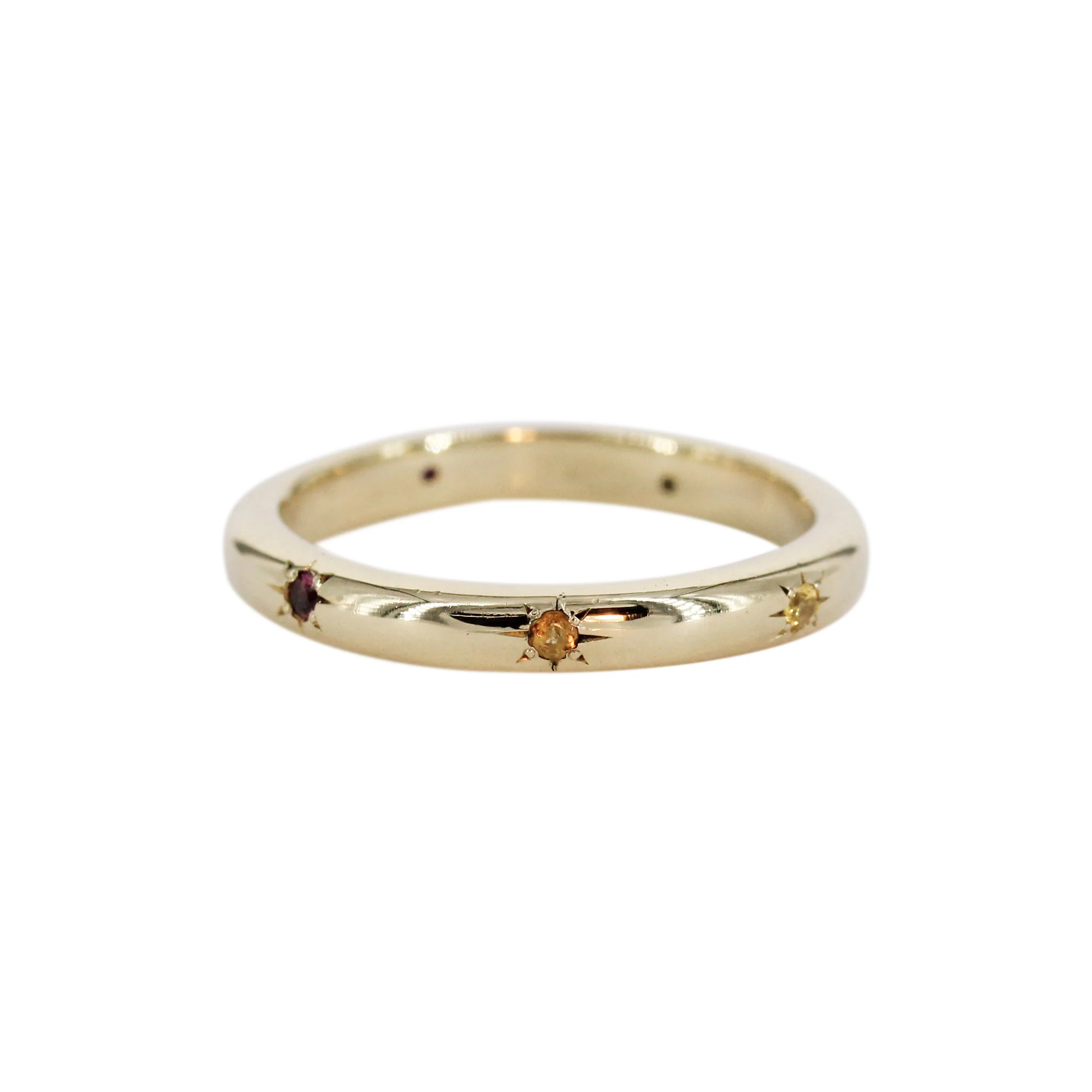 The Asteria Band: 14k Gold Multi-Gemstone Star-Set Talisman - Mitchell's Manufacturing Jewel