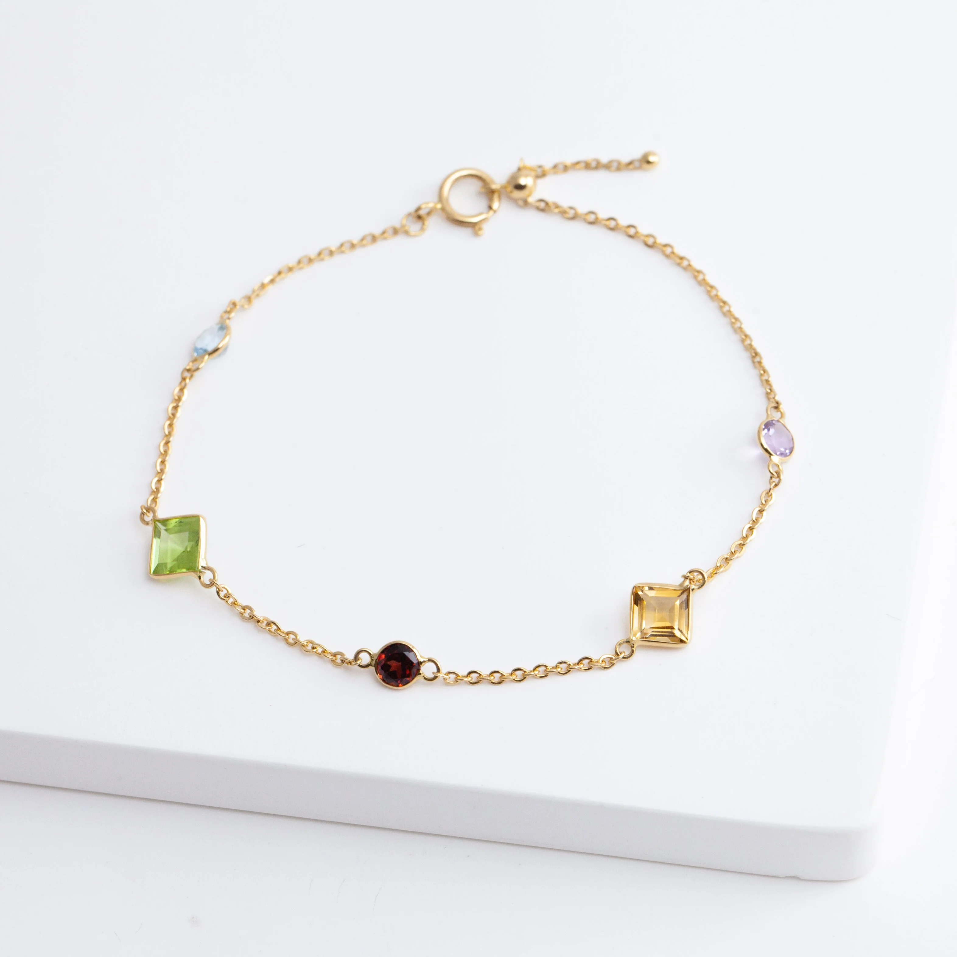 Mixed gemstones bracelet - Mitchell's Manufacturing Jewel