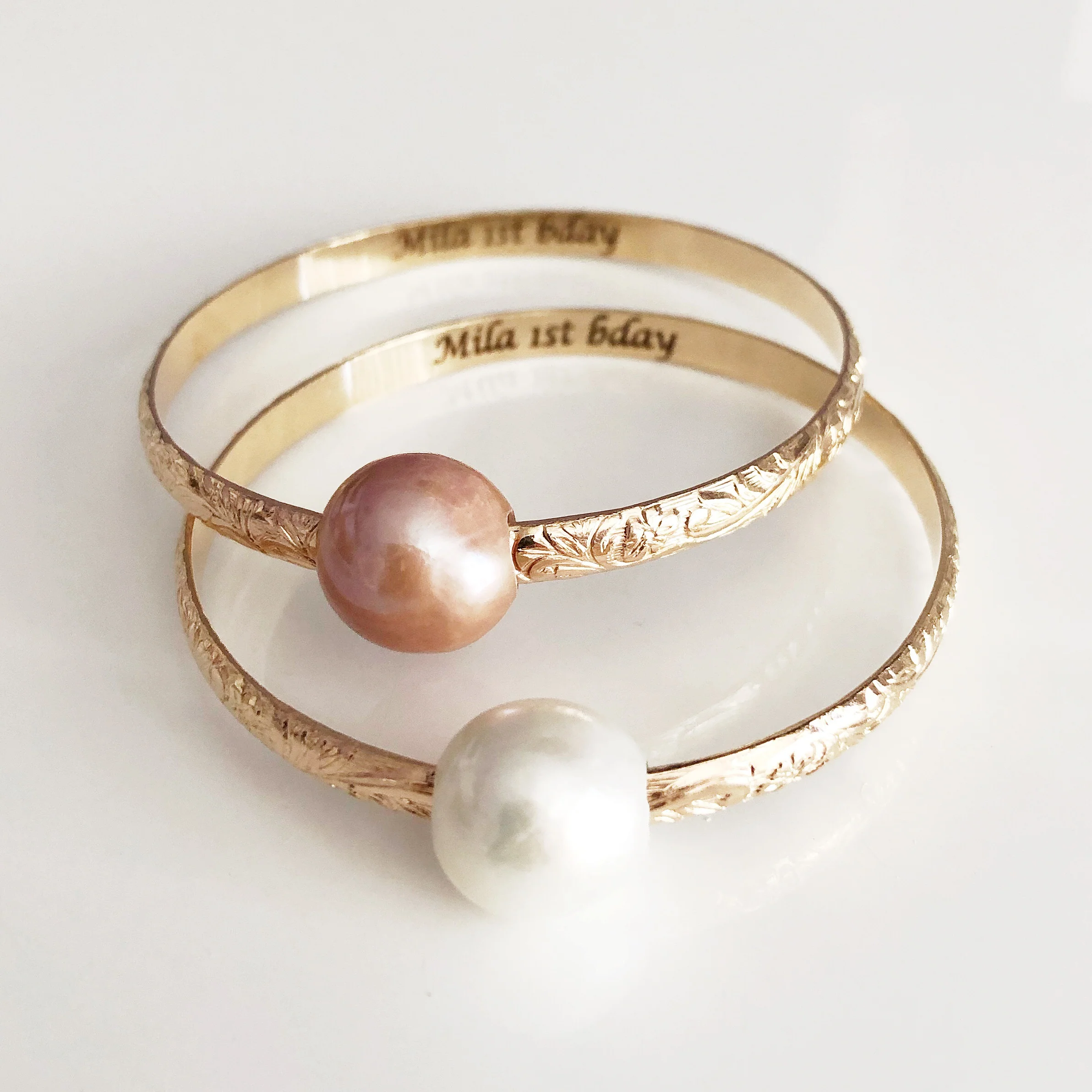 Bangle GIGI - Tahitian pearl (B312) - Mitchell's Manufacturing Jewel