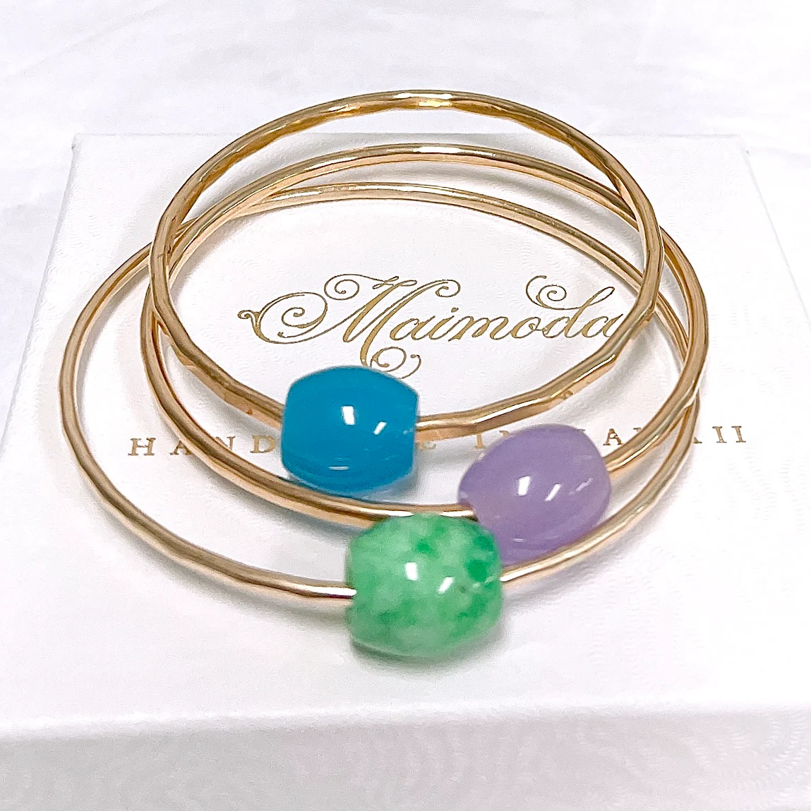 Bangle KEIKE - lavender jade bead (B551) - Mitchell's Manufacturing Jewel