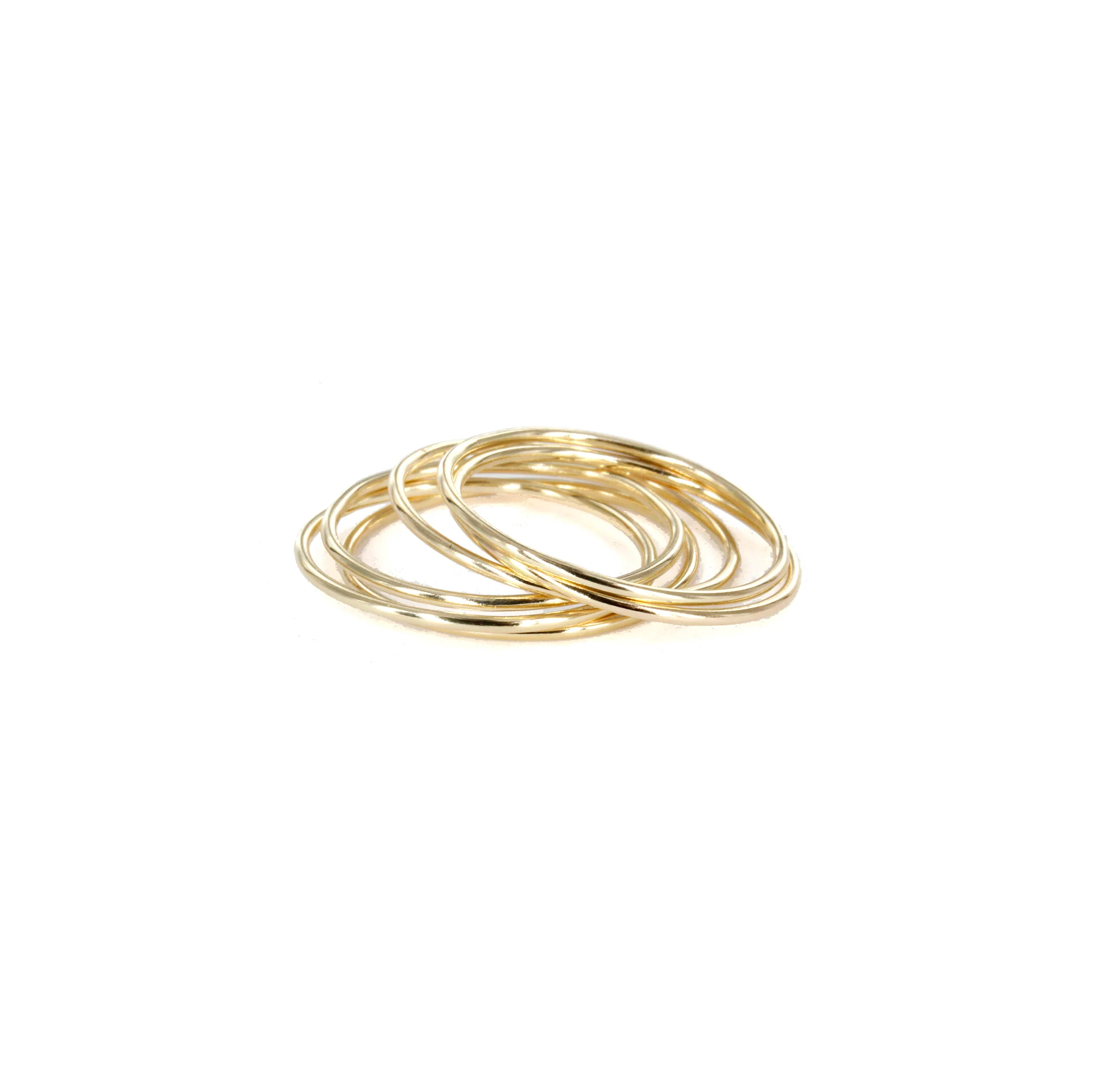 Forget Me Not Stacking Rings | Handmade 14k Gold & Silver Bands - Mitchell's Manufacturing Jewel