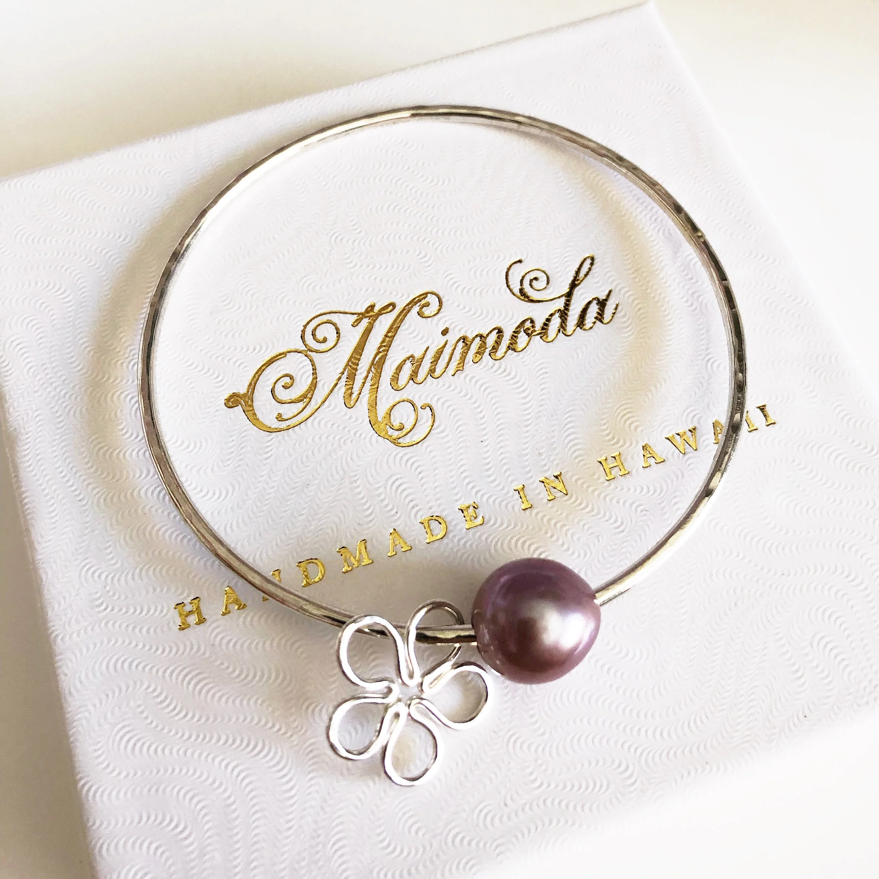 Bangle VIOLA - lavender pearl (B416) - Mitchell's Manufacturing Jewel